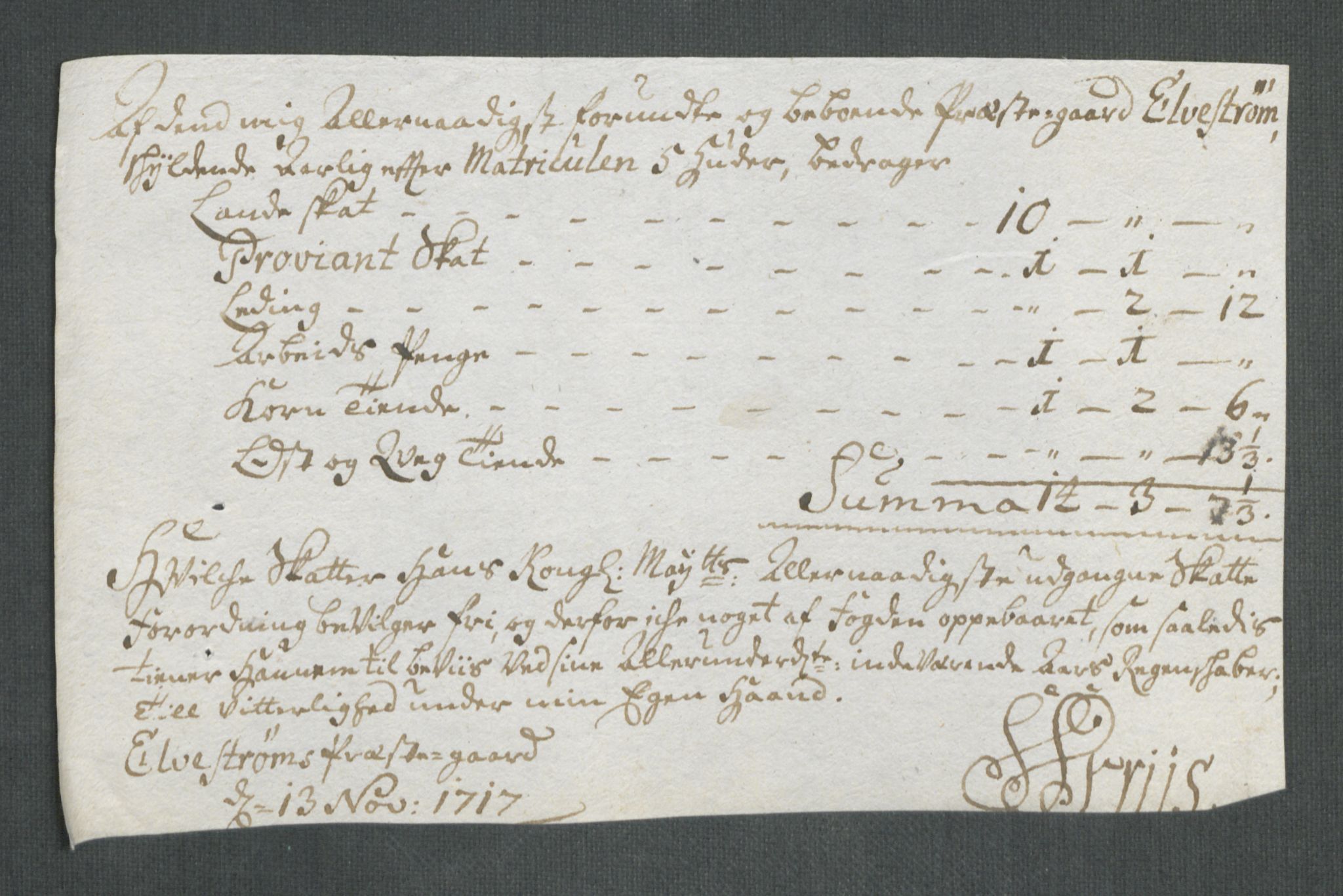 Rentekammeret inntil 1814, Reviderte regnskaper, Fogderegnskap, AV/RA-EA-4092/R43/L2561: Fogderegnskap Lista og Mandal, 1717, p. 221