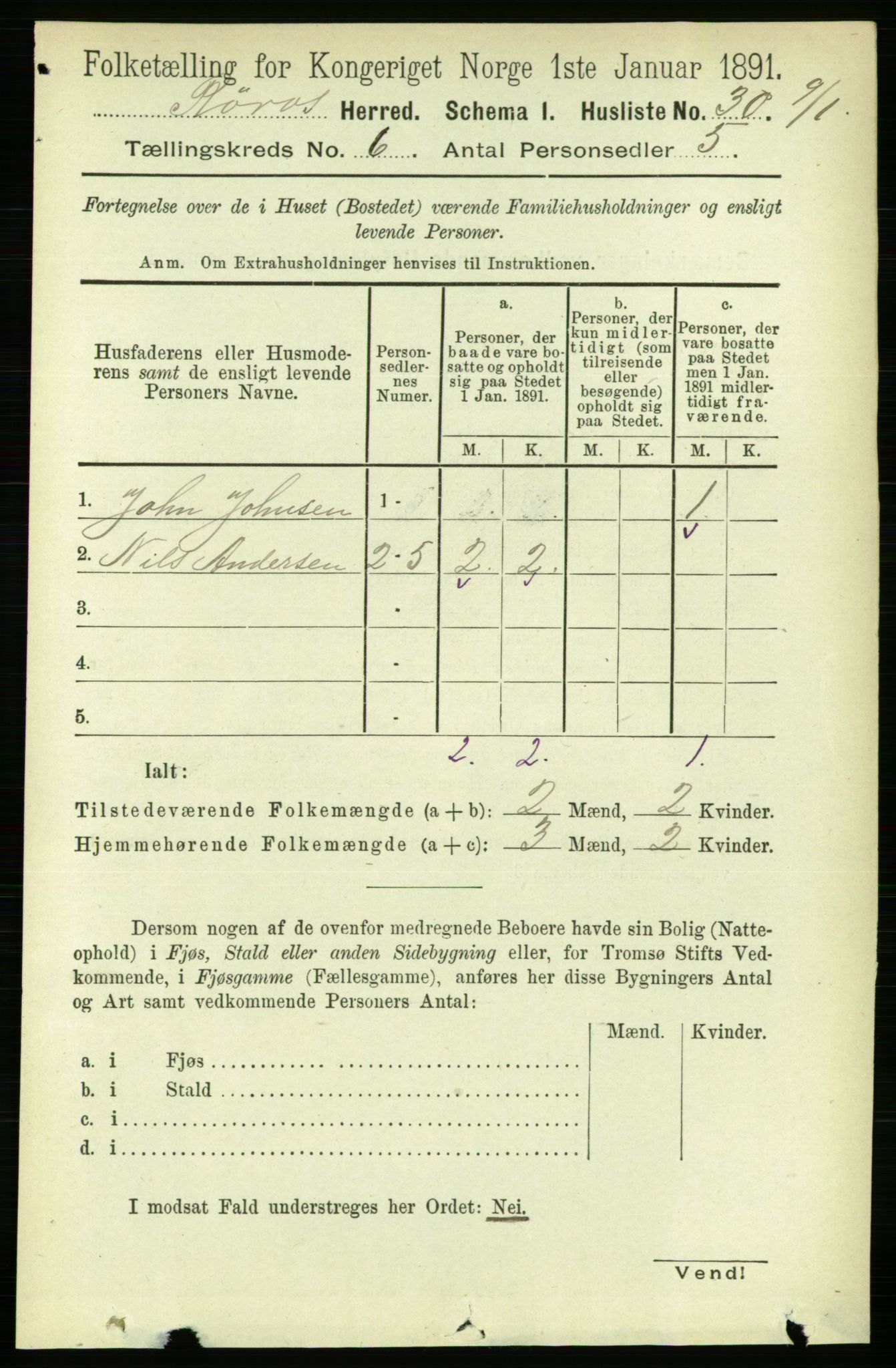 RA, 1891 census for 1640 Røros, 1891, p. 1141