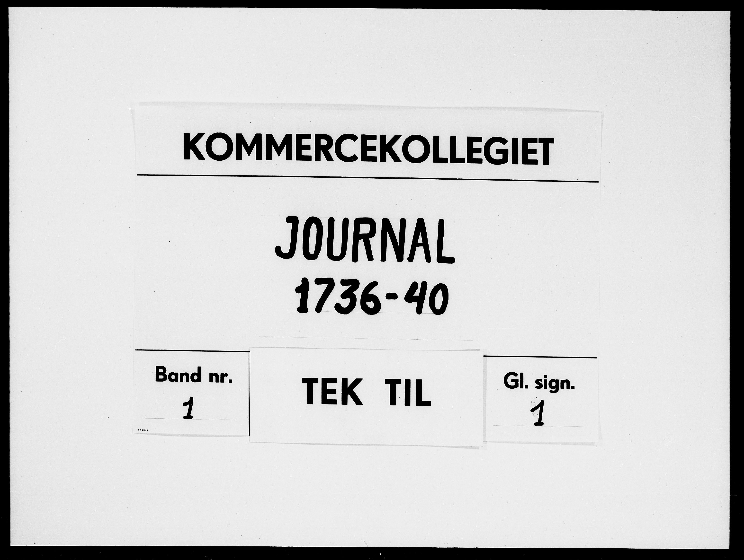 Kommercekollegiet, Dansk-Norske Sekretariat, DRA/A-0001/11/49: Journal nr. 1, 1736-1740