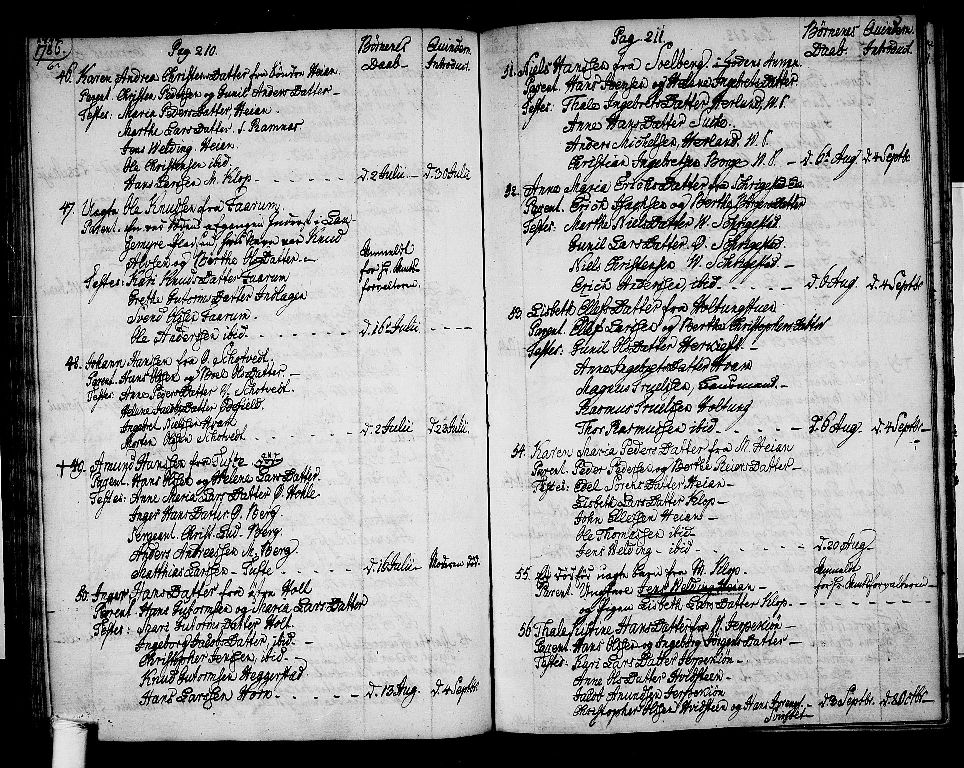 Ramnes kirkebøker, AV/SAKO-A-314/F/Fa/L0002: Parish register (official) no. I 2, 1773-1790, p. 210-211