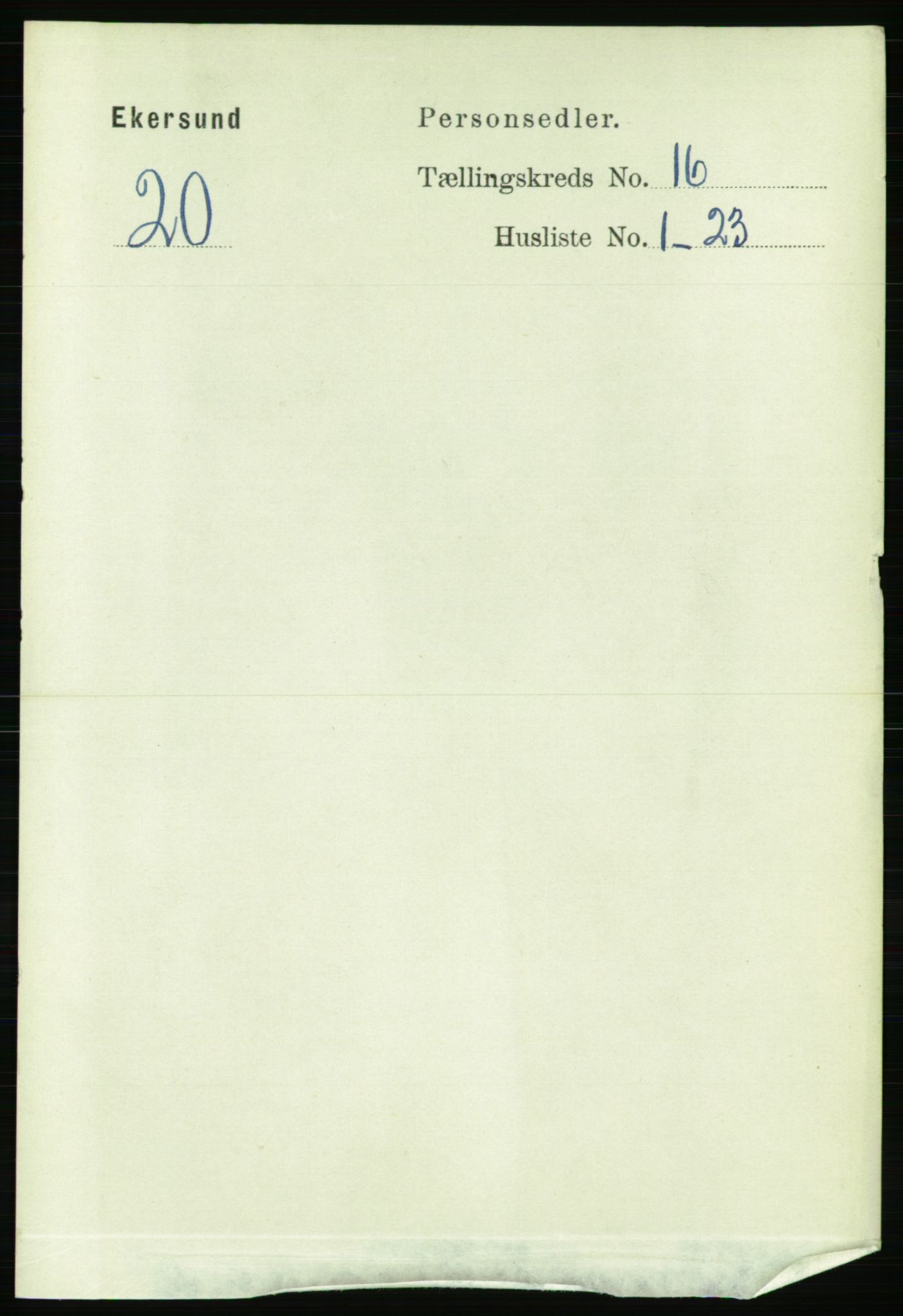 RA, 1891 census for 1101 Egersund, 1891, p. 2922