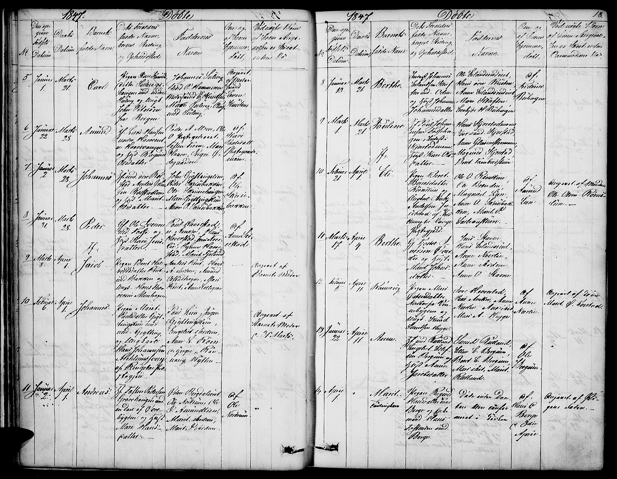 Sør-Fron prestekontor, AV/SAH-PREST-010/H/Ha/Hab/L0001: Parish register (copy) no. 1, 1844-1863, p. 18