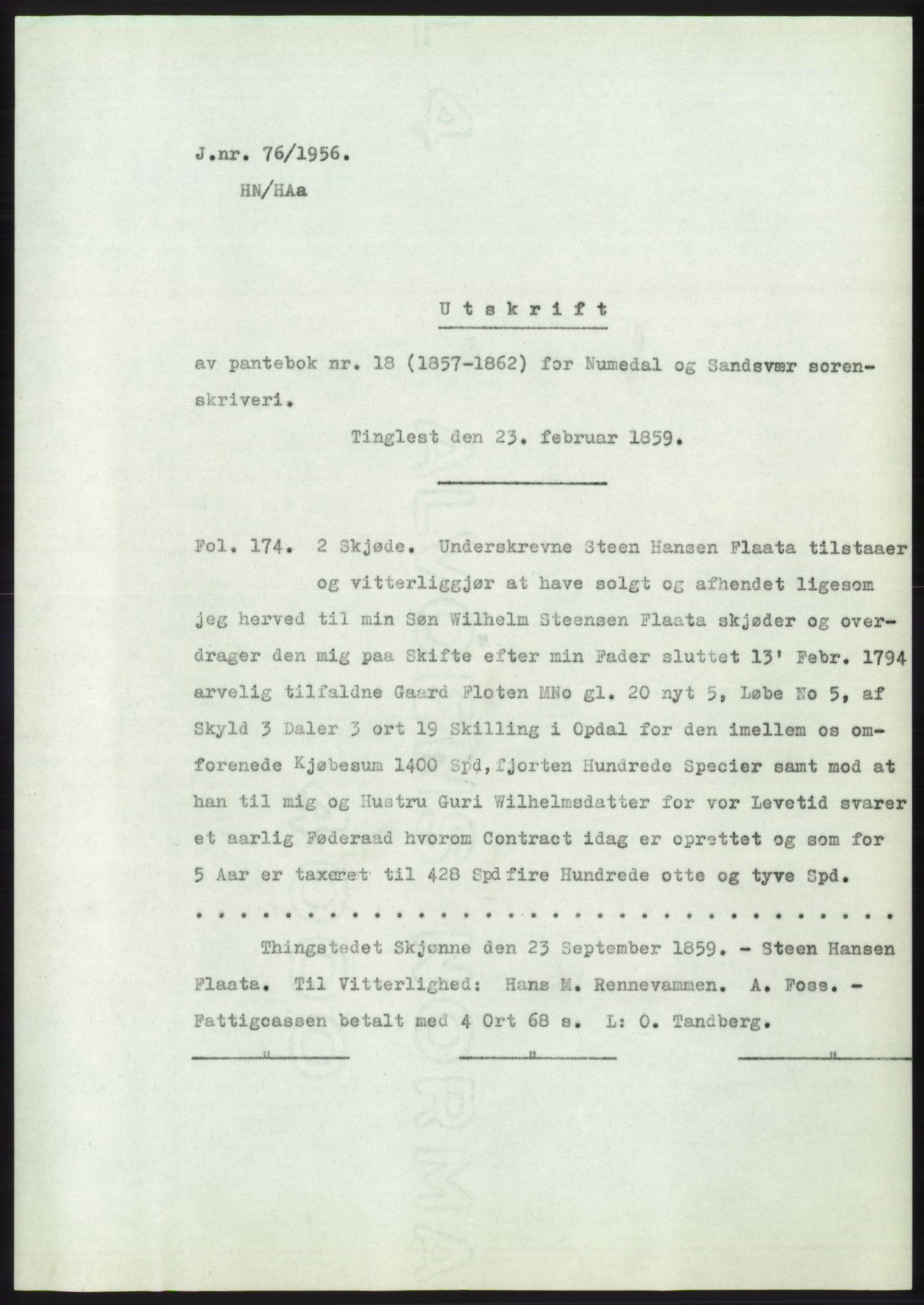 Statsarkivet i Kongsberg, SAKO/A-0001, 1955-1956, p. 147