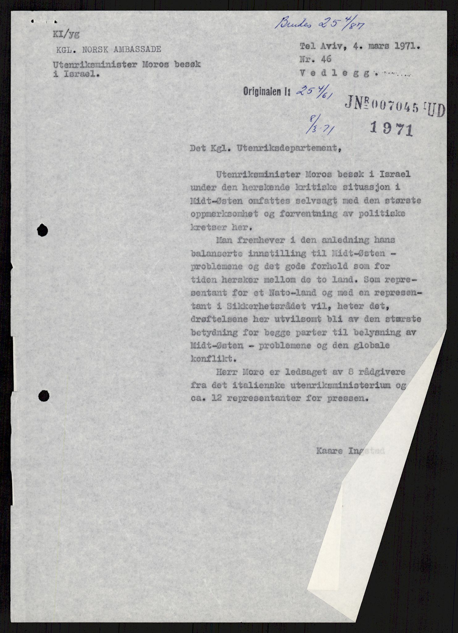 Utenriksdepartementet, hovedarkiv, AV/RA-S-6794/D/Db/Dba/L0776/0003: Verdenspolitikk. Fremmede staters politikk (G.L.) / Israel: Politikk (2 mapper), 1970-1972, p. 306