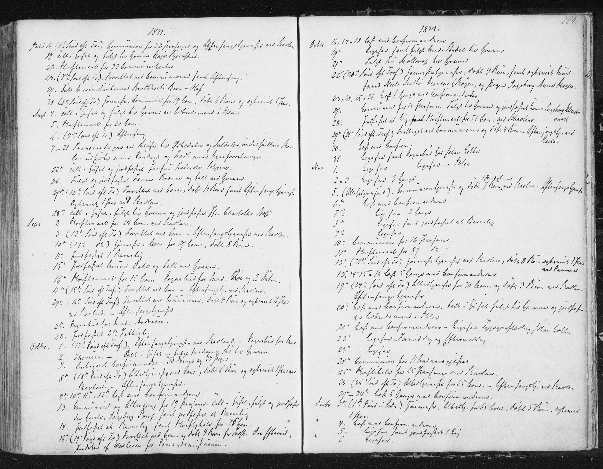 Ministerialprotokoller, klokkerbøker og fødselsregistre - Sør-Trøndelag, SAT/A-1456/602/L0127: Curate's parish register no. 602B01, 1821-1875, p. 264