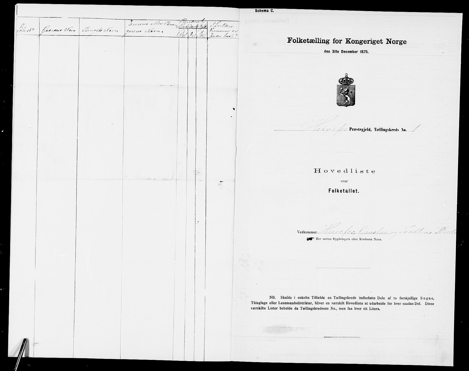 SAK, 1875 census for 0933P Herefoss, 1875, p. 9