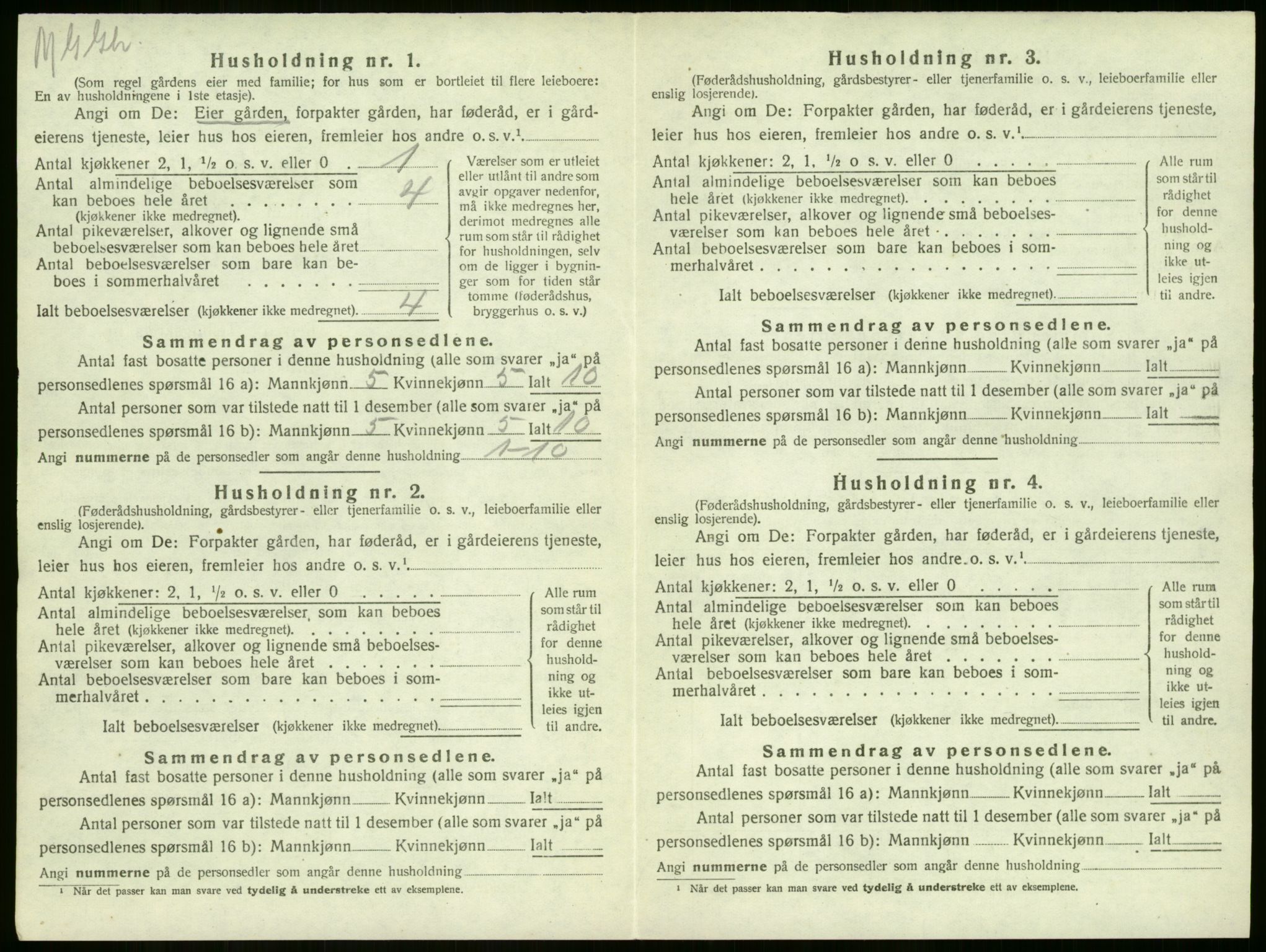 SAKO, 1920 census for Sandeherred, 1920, p. 1488