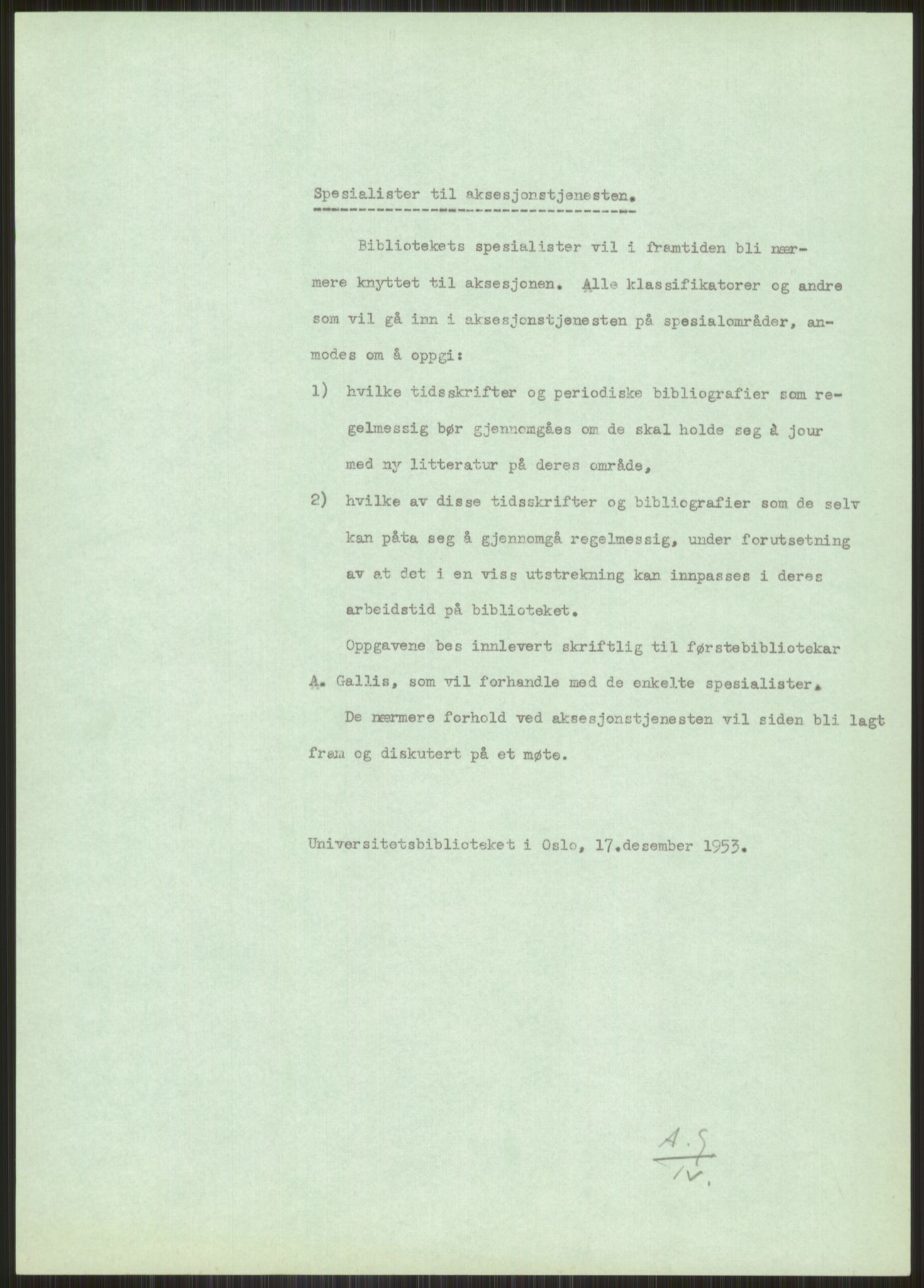 Universitetsbiblioteket i Oslo, AV/RA-S-4102/E/Ea/L0001: --, 1918-1956, p. 583