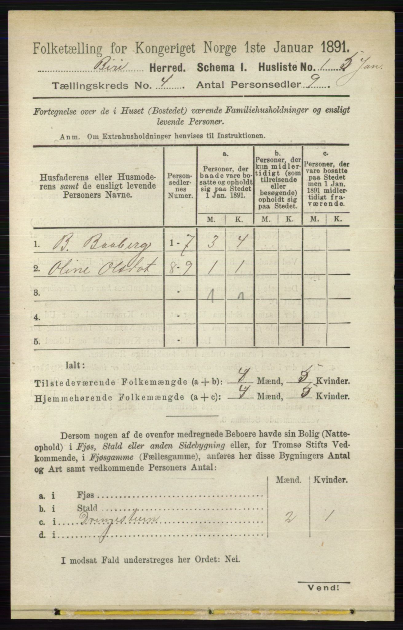 RA, 1891 census for 0525 Biri, 1891, p. 1328