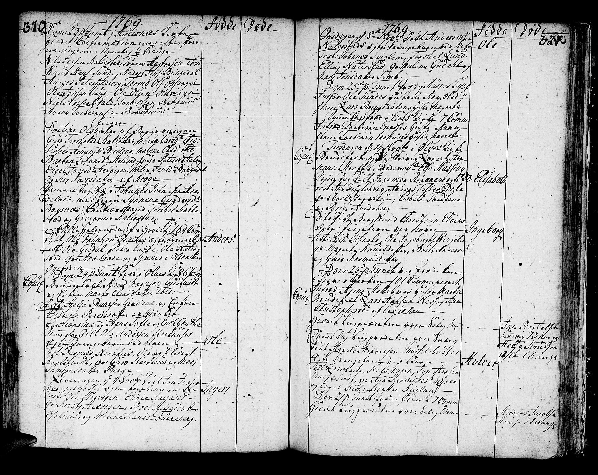 Kvinnherad sokneprestembete, AV/SAB-A-76401/H/Haa: Parish register (official) no. A 3, 1754-1777, p. 320-321