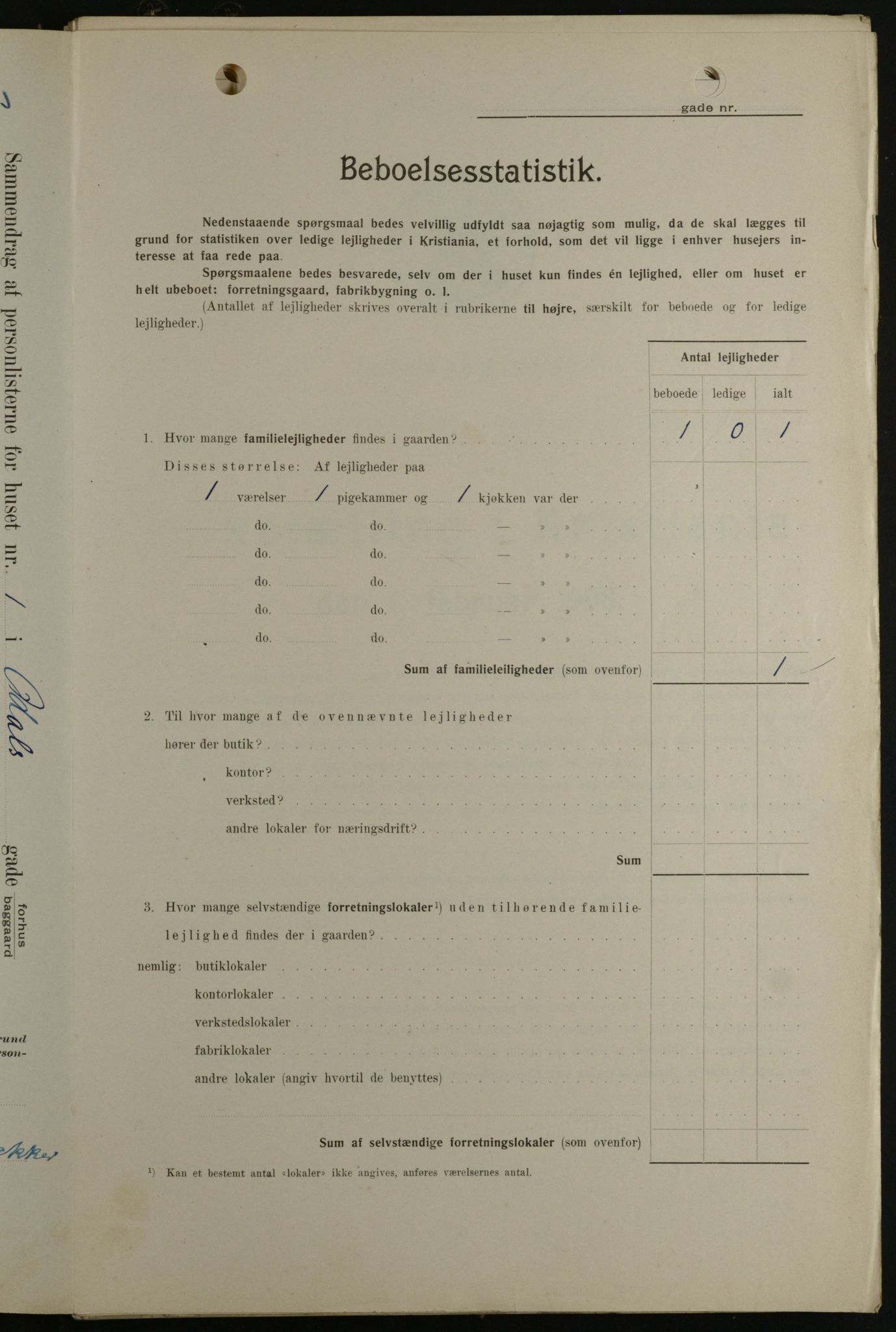 OBA, Municipal Census 1908 for Kristiania, 1908, p. 66845