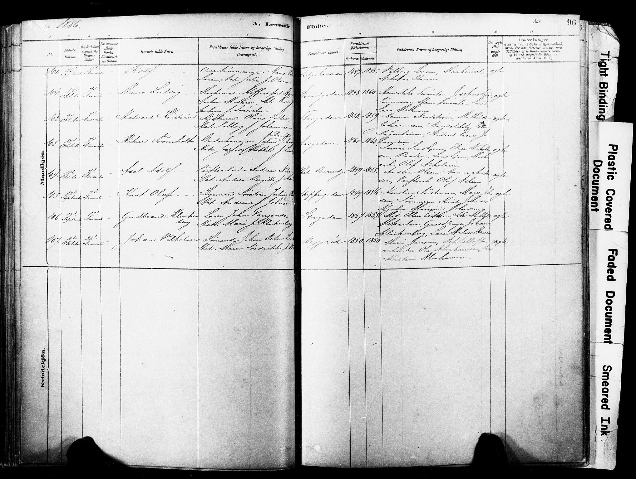 Horten kirkebøker, AV/SAKO-A-348/F/Fa/L0003: Parish register (official) no. 3, 1878-1887, p. 96