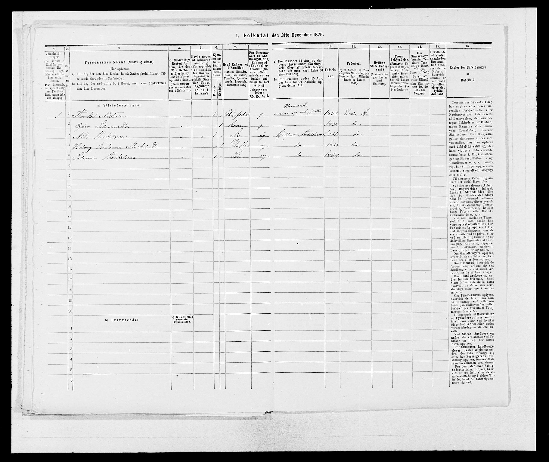 SAB, 1875 census for 1224P Kvinnherad, 1875, p. 533