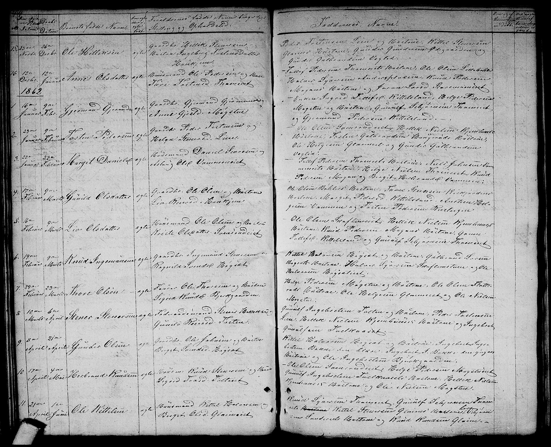 Rollag kirkebøker, SAKO/A-240/G/Gb/L0001: Parish register (copy) no. II 1, 1836-1877, p. 44