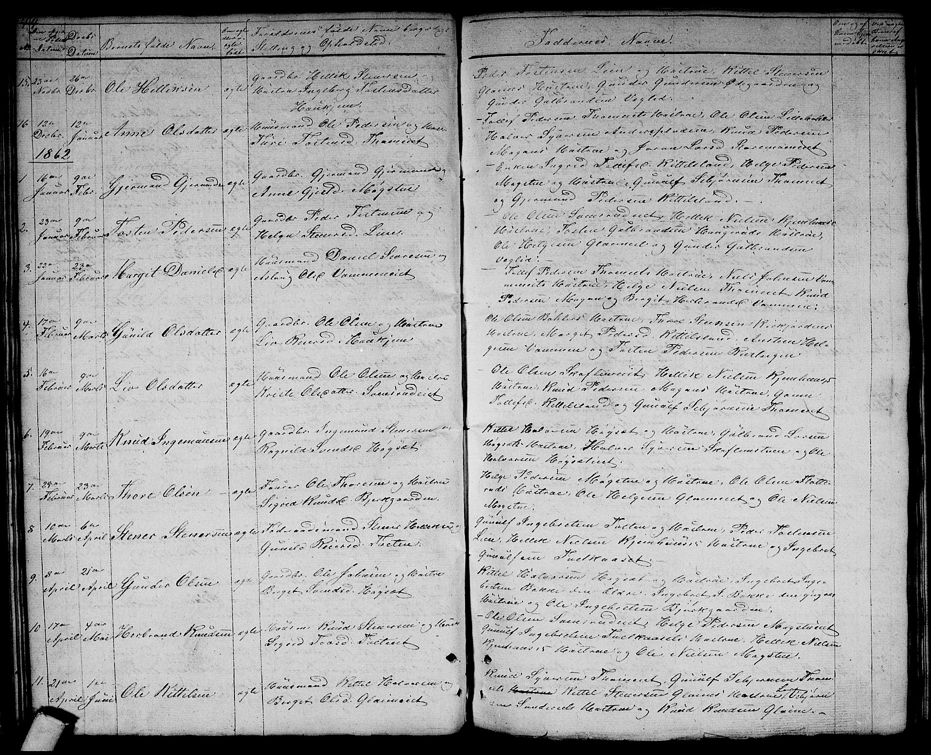 Rollag kirkebøker, AV/SAKO-A-240/G/Gb/L0001: Parish register (copy) no. II 1, 1836-1877, p. 44