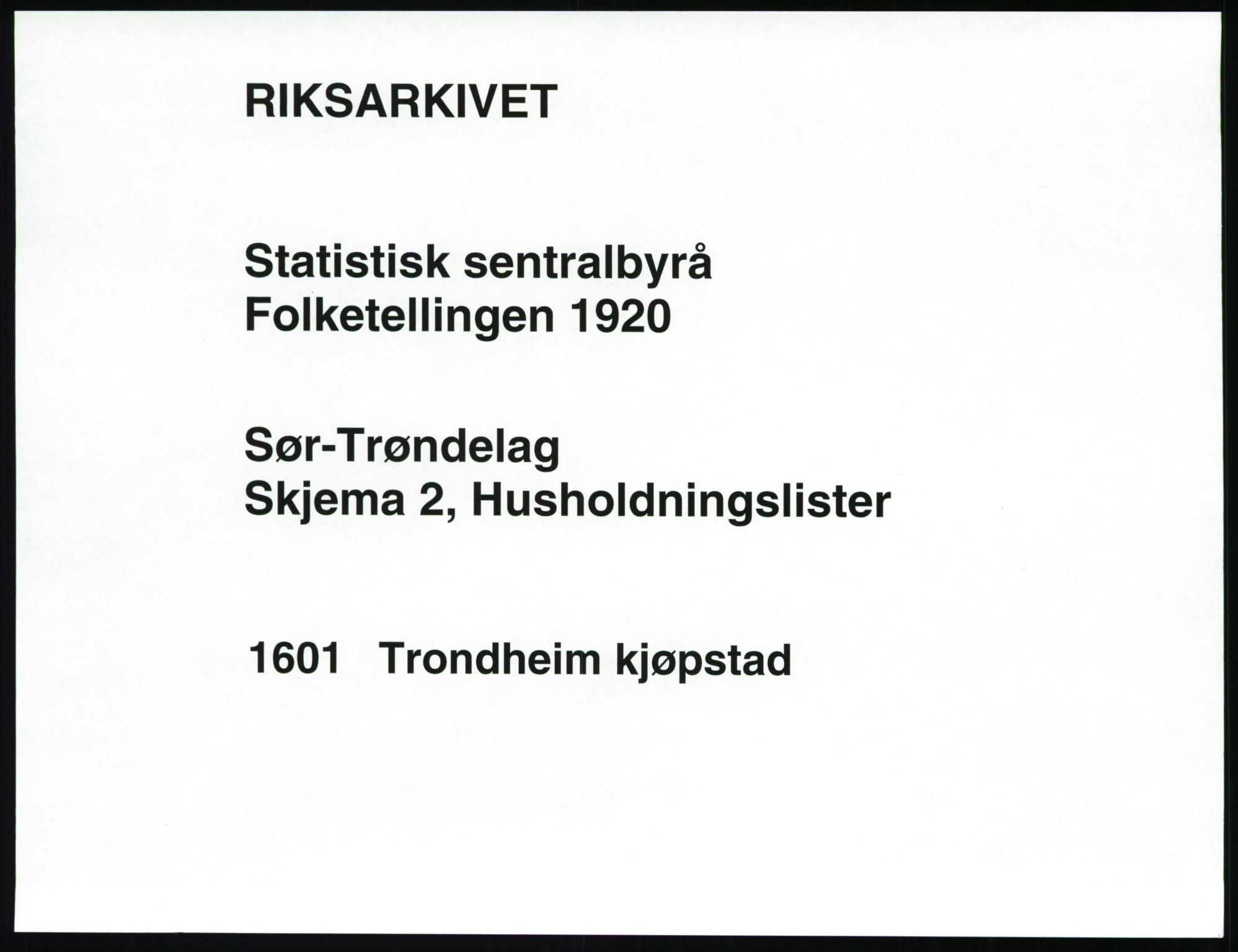 SAT, 1920 census for Trondheim, 1920, p. 8540