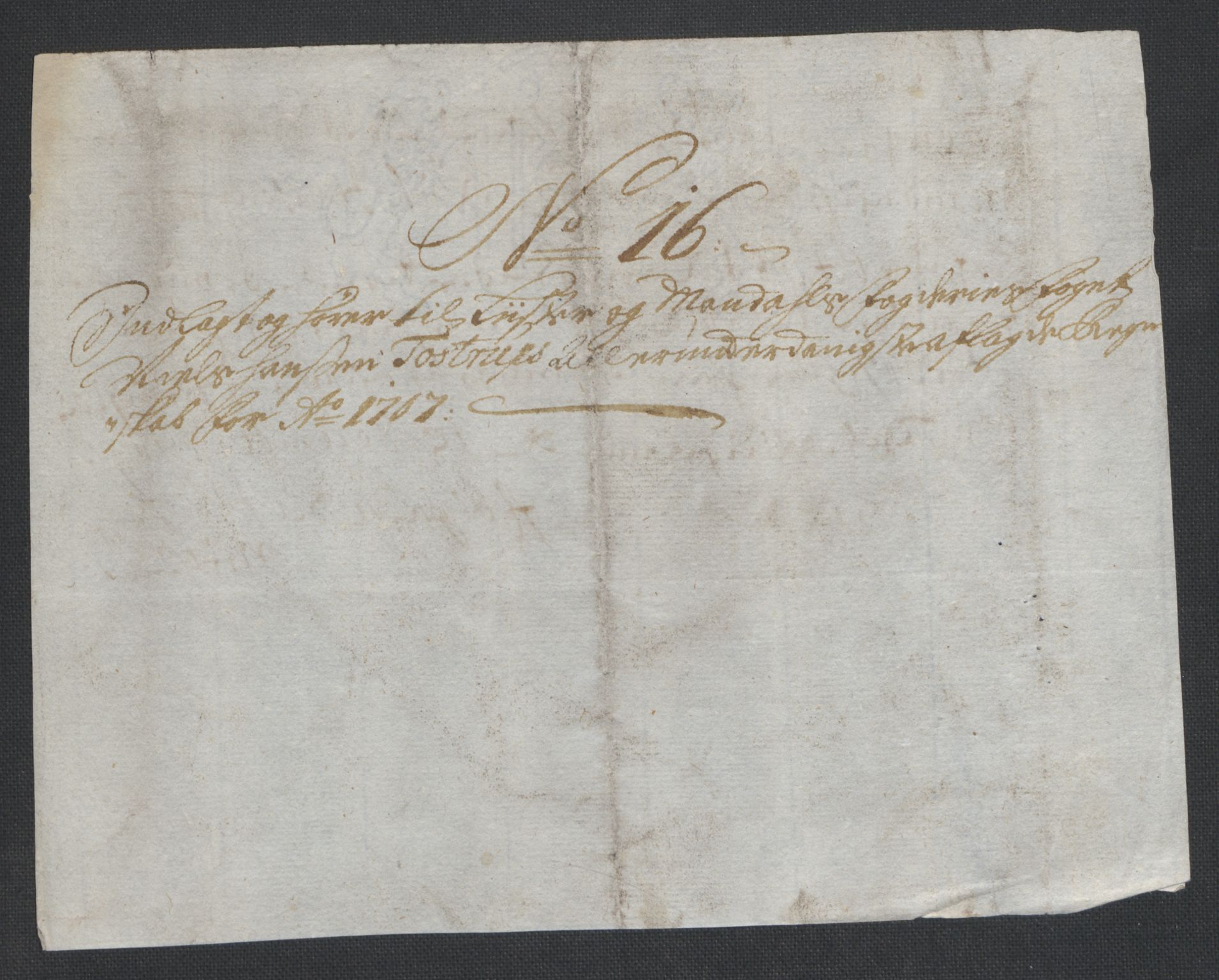 Rentekammeret inntil 1814, Reviderte regnskaper, Fogderegnskap, AV/RA-EA-4092/R43/L2551: Fogderegnskap Lista og Mandal, 1705-1709, p. 476