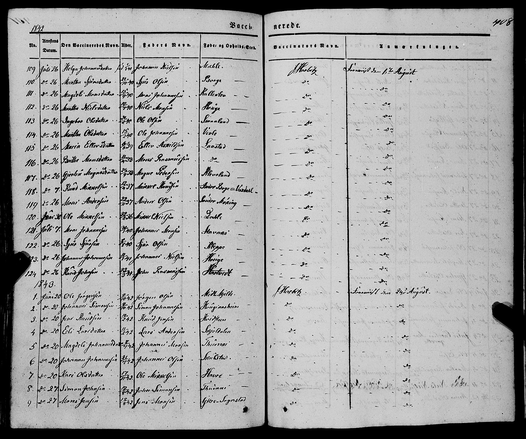 Haus sokneprestembete, AV/SAB-A-75601/H/Haa: Parish register (official) no. A 15, 1838-1847, p. 408