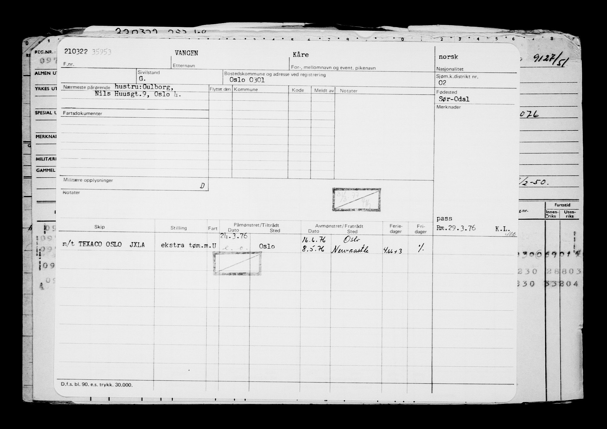 Direktoratet for sjømenn, AV/RA-S-3545/G/Gb/L0204: Hovedkort, 1922, p. 307