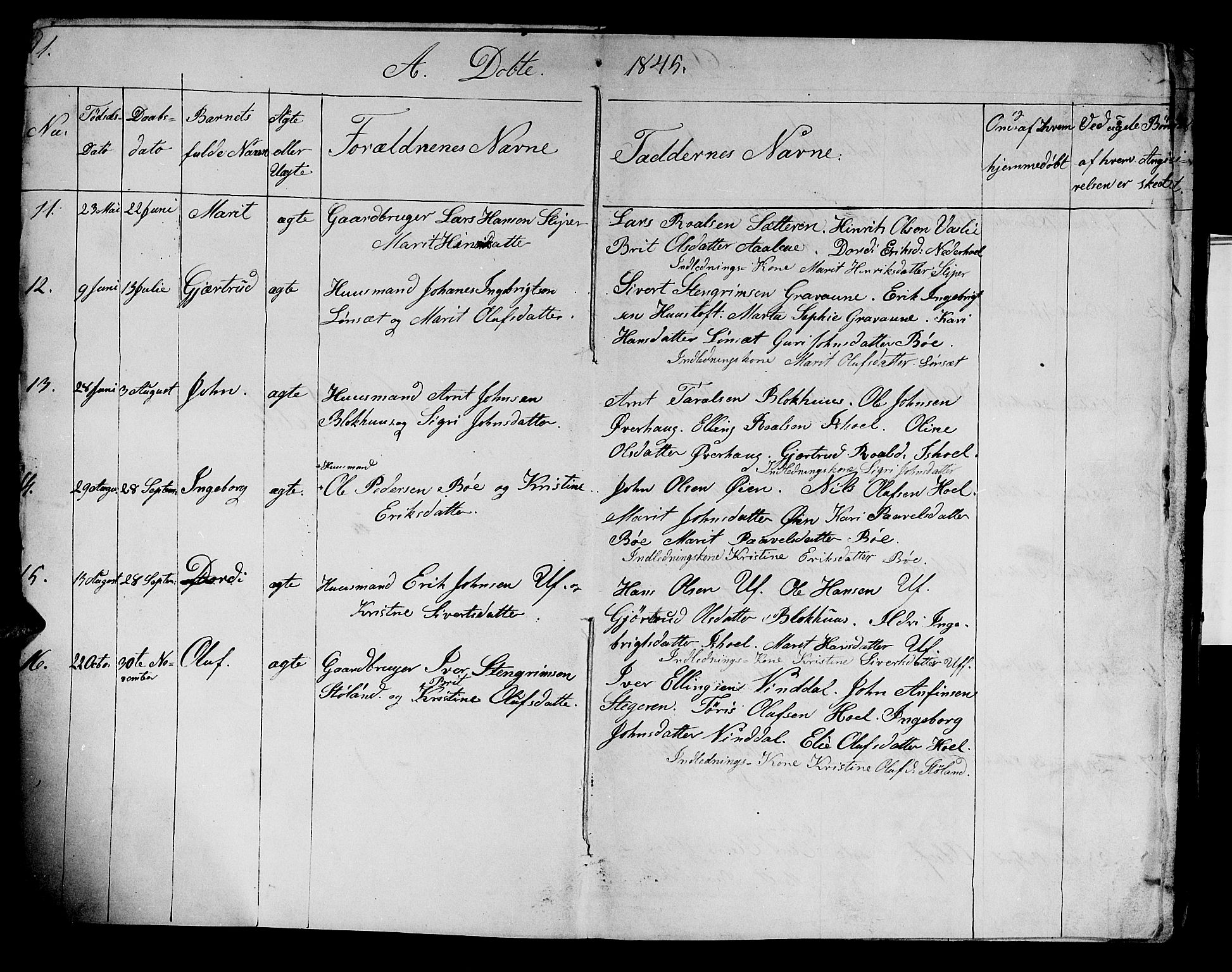 Ministerialprotokoller, klokkerbøker og fødselsregistre - Sør-Trøndelag, SAT/A-1456/679/L0922: Parish register (copy) no. 679C02, 1845-1851, p. 1