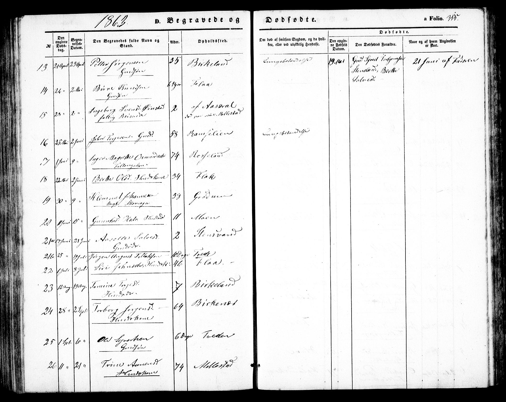 Birkenes sokneprestkontor, SAK/1111-0004/F/Fb/L0002: Parish register (copy) no. B 2, 1849-1876, p. 355