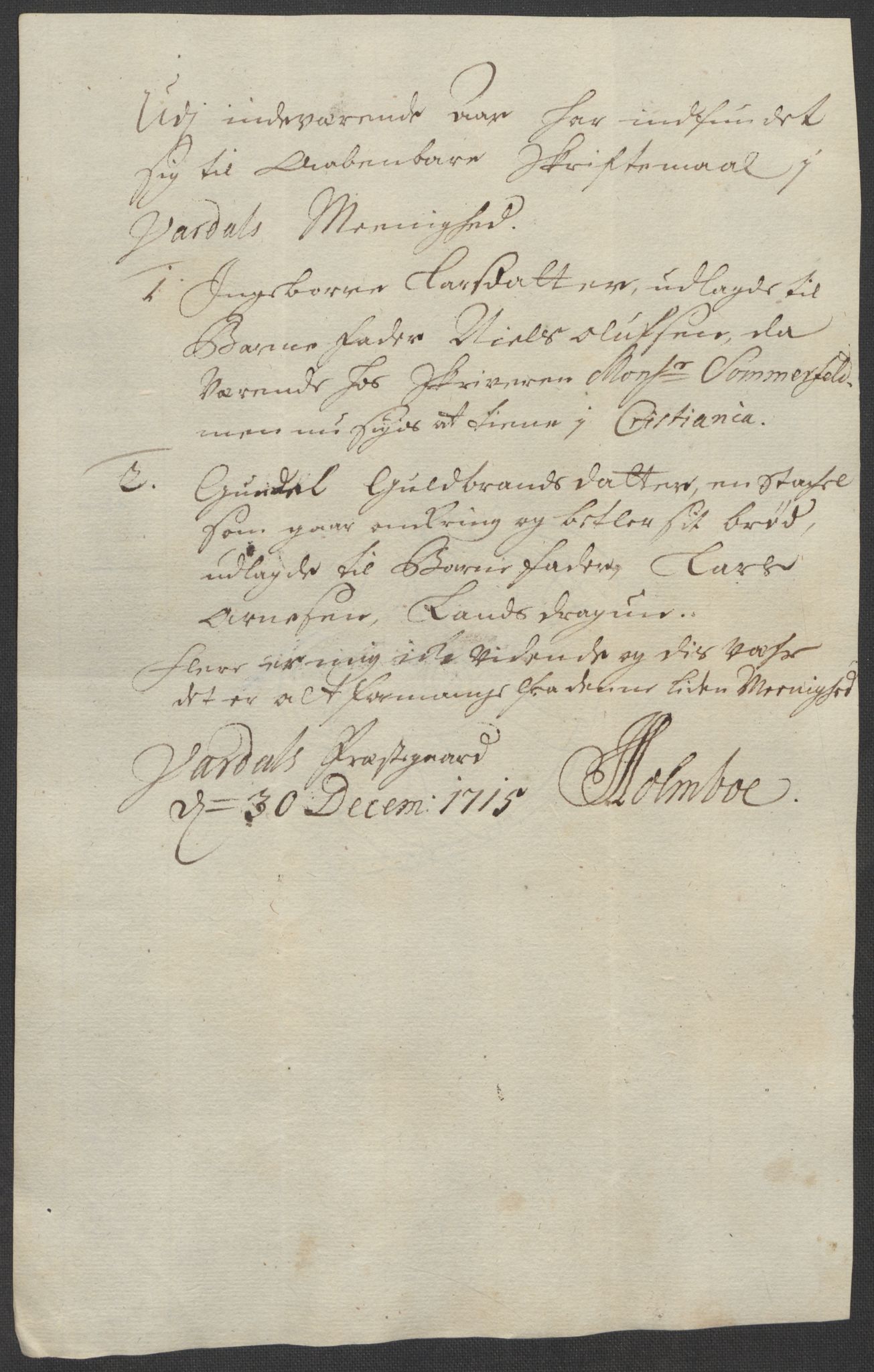 Rentekammeret inntil 1814, Reviderte regnskaper, Fogderegnskap, AV/RA-EA-4092/R18/L1314: Fogderegnskap Hadeland, Toten og Valdres, 1715, p. 330