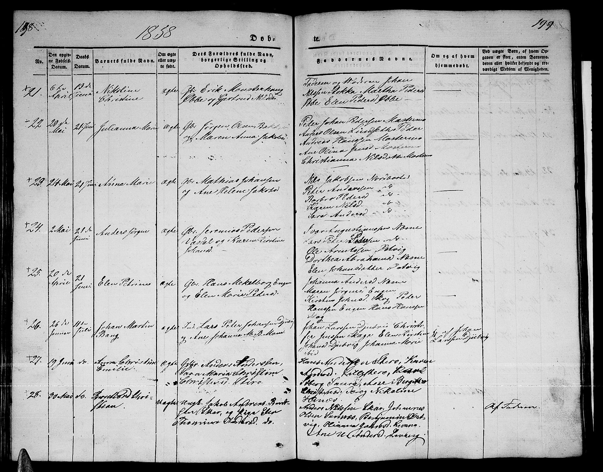 Ministerialprotokoller, klokkerbøker og fødselsregistre - Nordland, AV/SAT-A-1459/838/L0555: Parish register (copy) no. 838C02, 1842-1861, p. 198-199