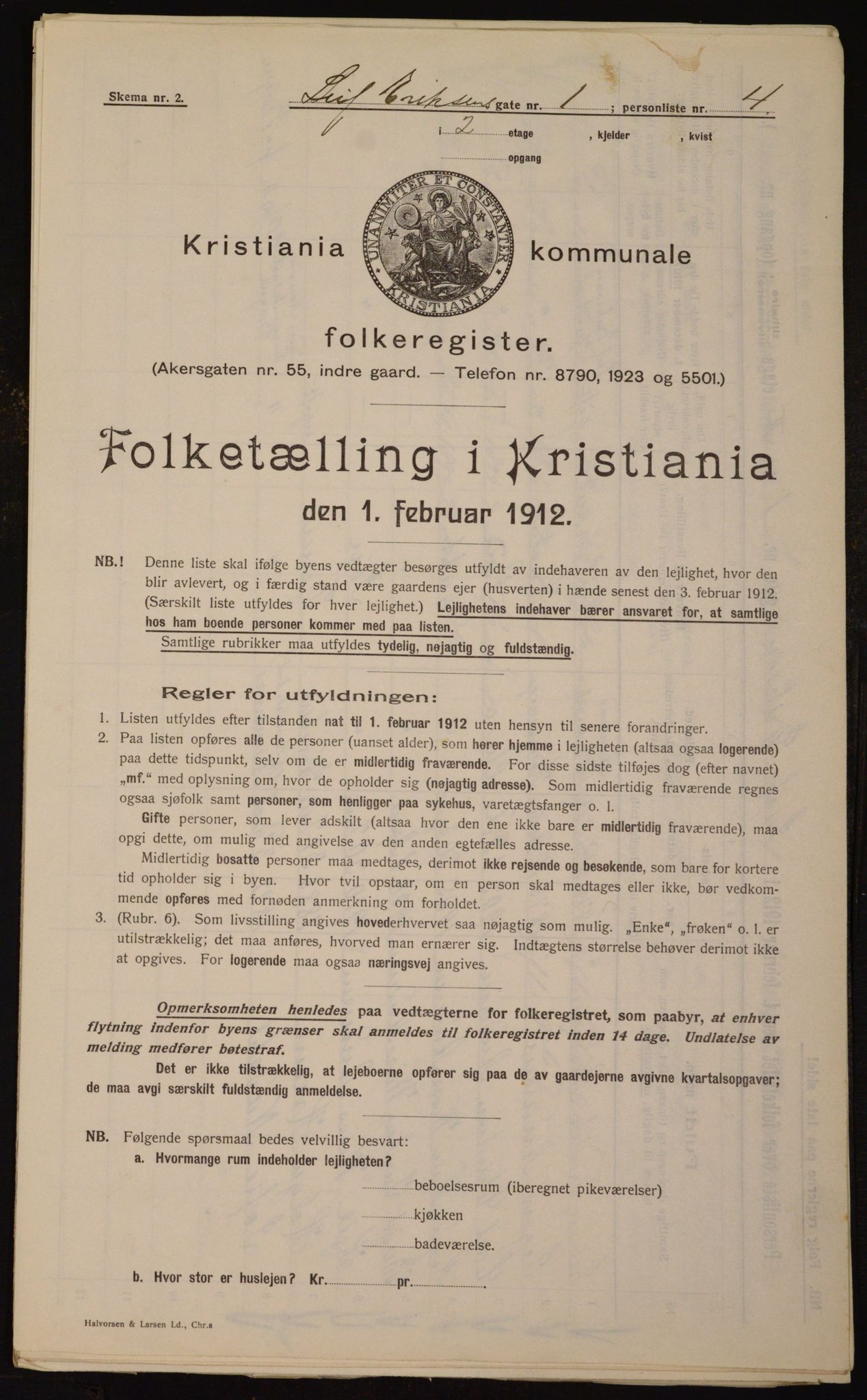 OBA, Municipal Census 1912 for Kristiania, 1912, p. 57762