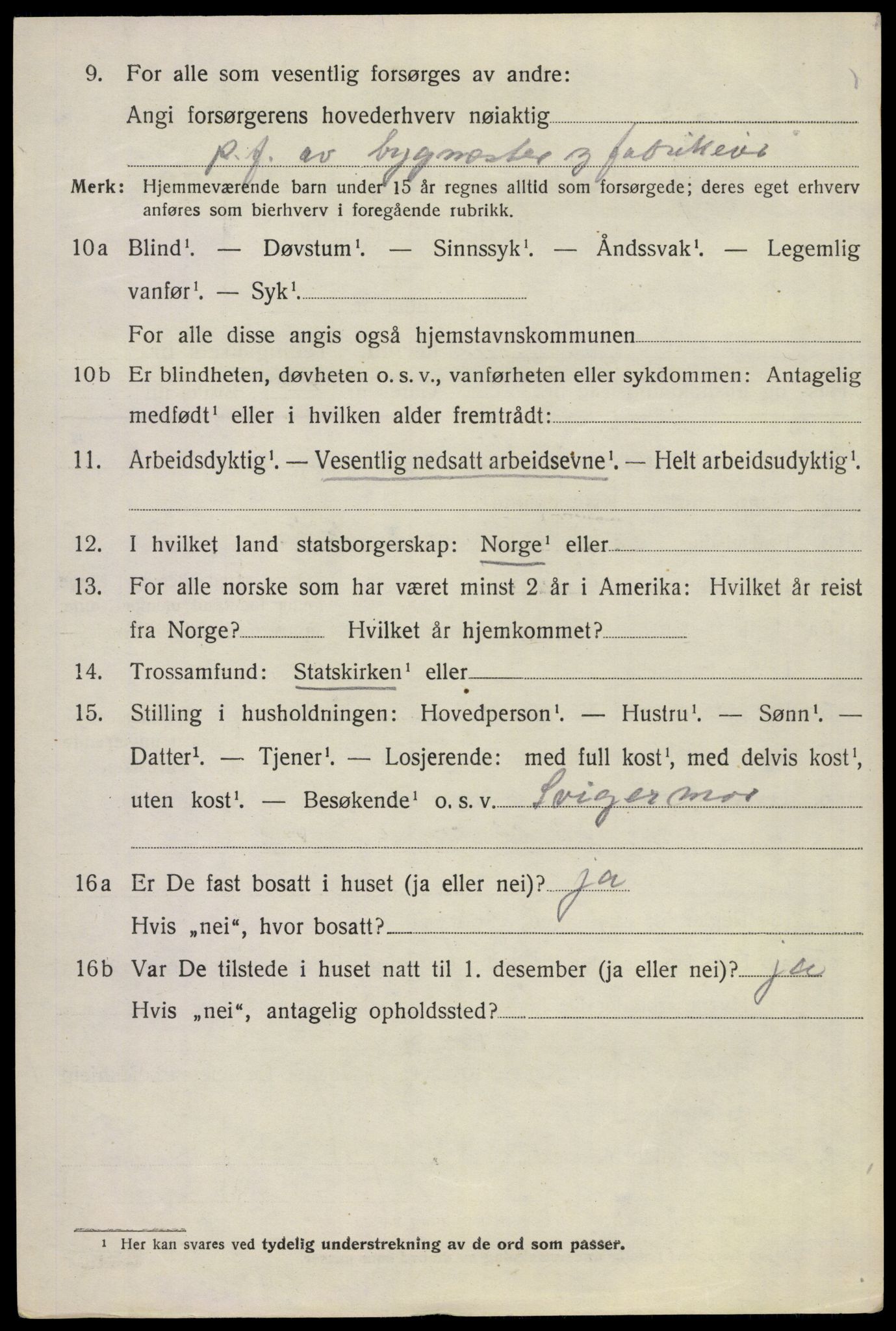 SAKO, 1920 census for Sem, 1920, p. 3612