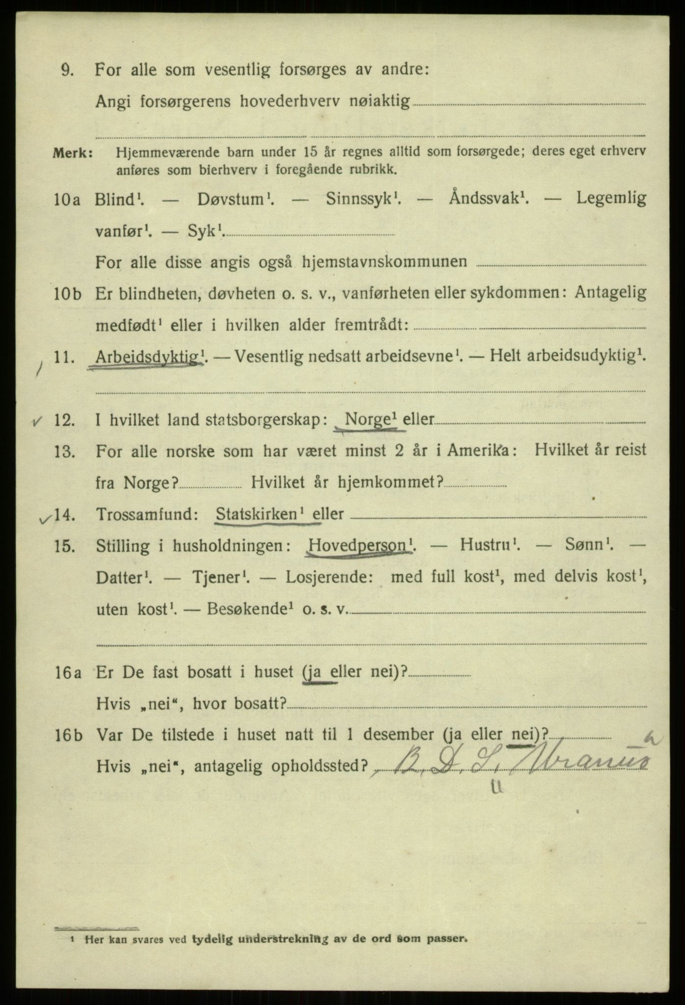 SAB, 1920 census for Bergen, 1920, p. 168747