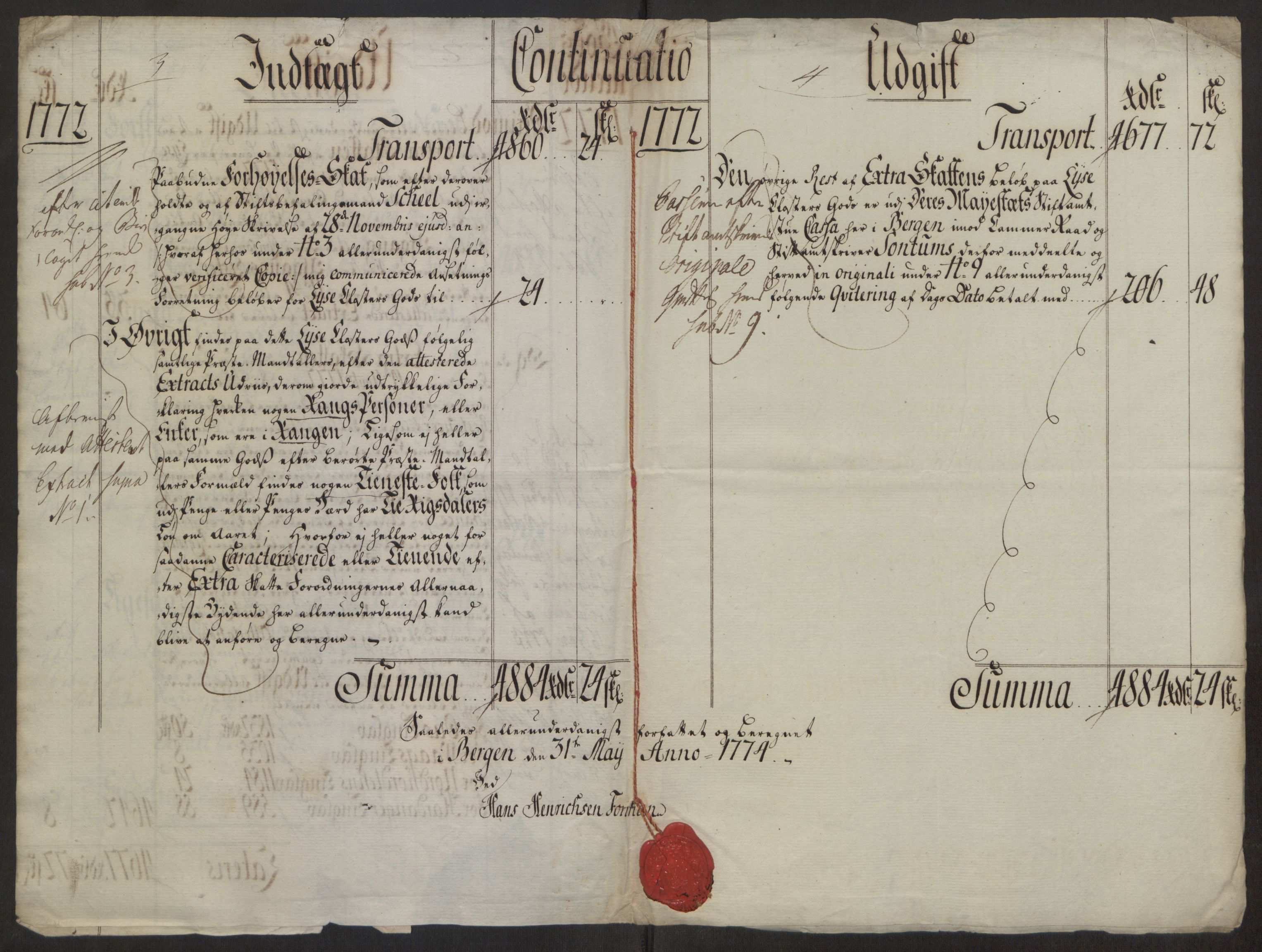 Rentekammeret inntil 1814, Reviderte regnskaper, Fogderegnskap, AV/RA-EA-4092/R50/L3180: Ekstraskatten Lyse kloster, 1762-1783, p. 264