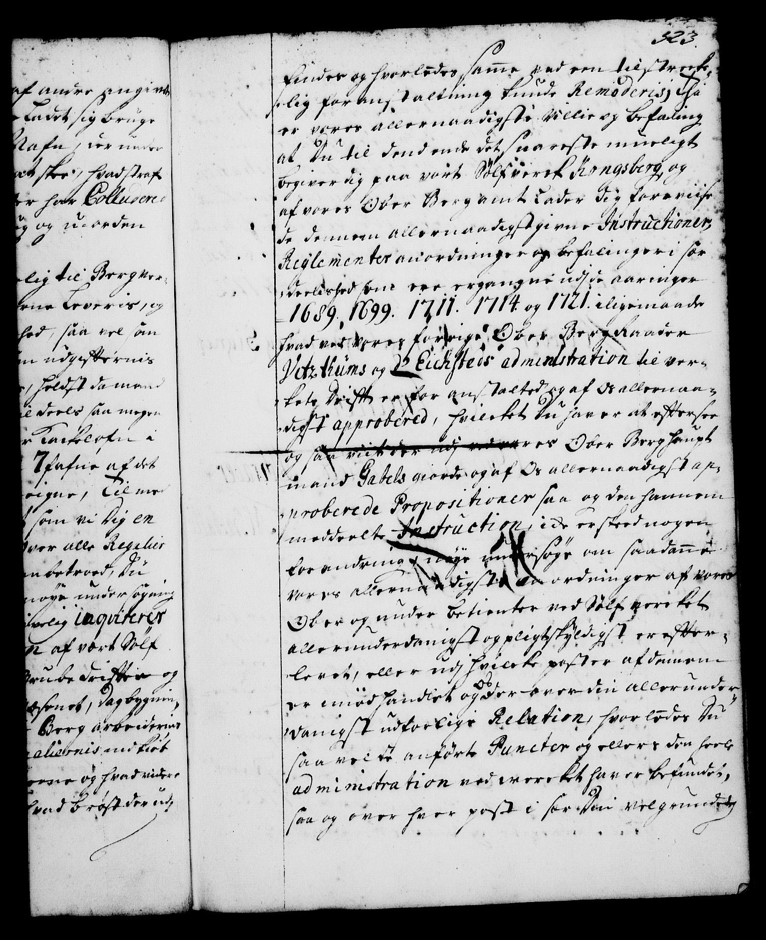 Rentekammeret, Kammerkanselliet, RA/EA-3111/G/Gg/Gga/L0001: Norsk ekspedisjonsprotokoll med register (merket RK 53.1), 1720-1723, p. 523
