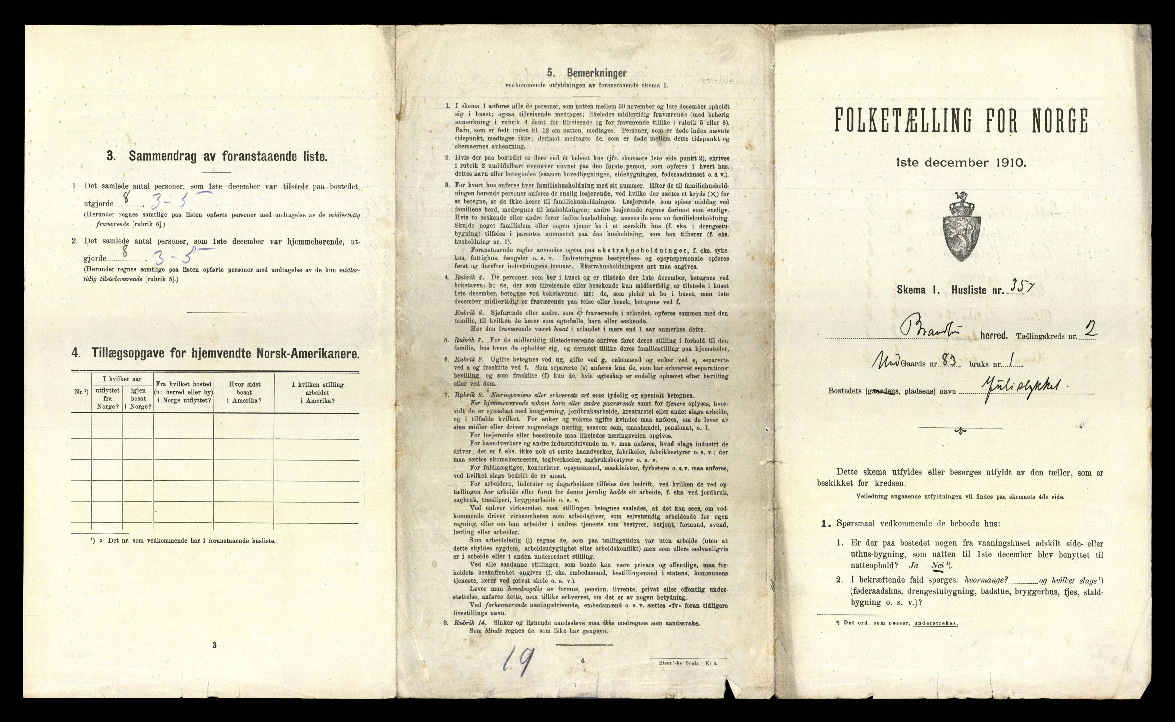 RA, 1910 census for Brandbu, 1910, p. 984