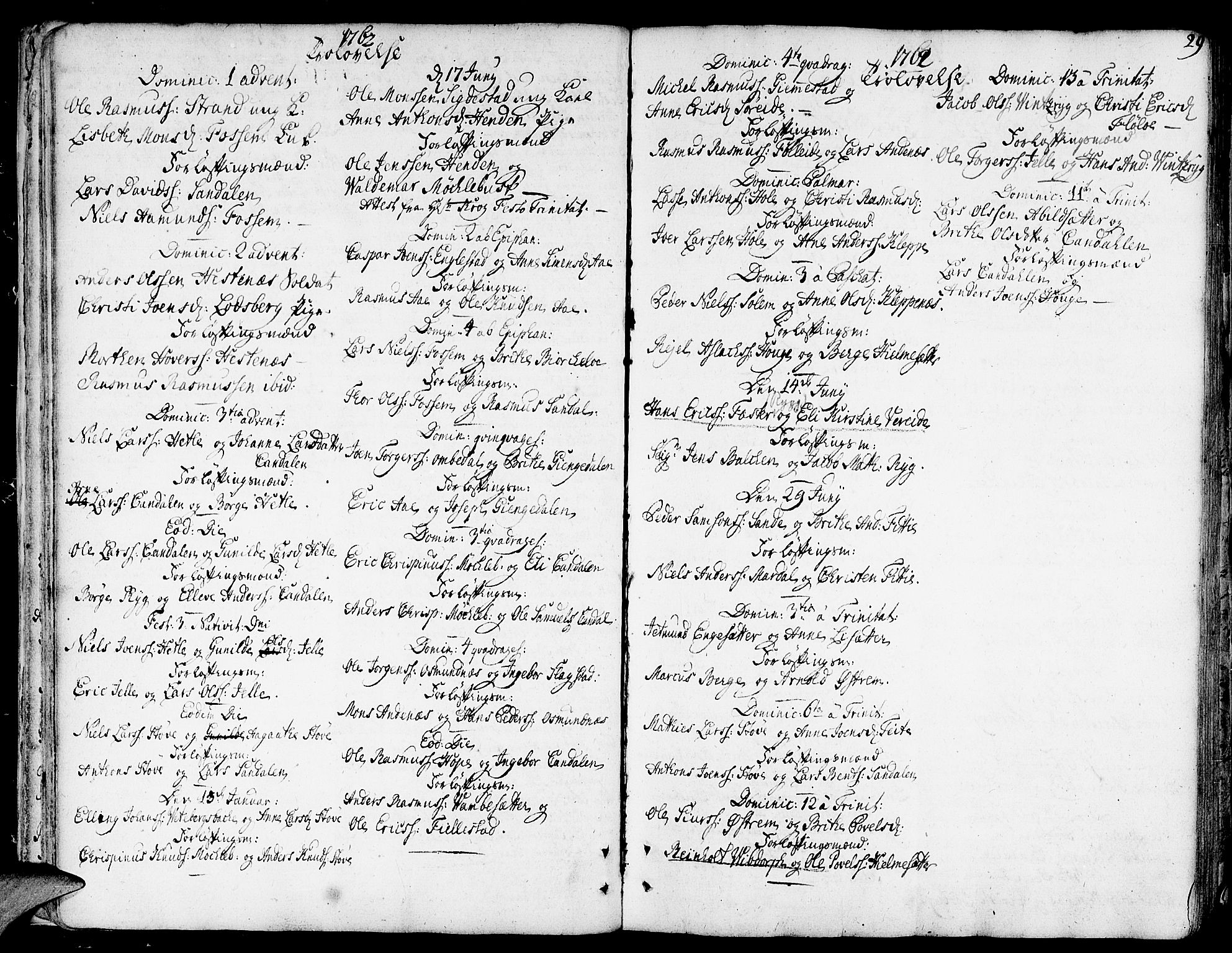 Gloppen sokneprestembete, AV/SAB-A-80101/H/Haa/Haaa/L0004: Parish register (official) no. A 4, 1758-1784, p. 29