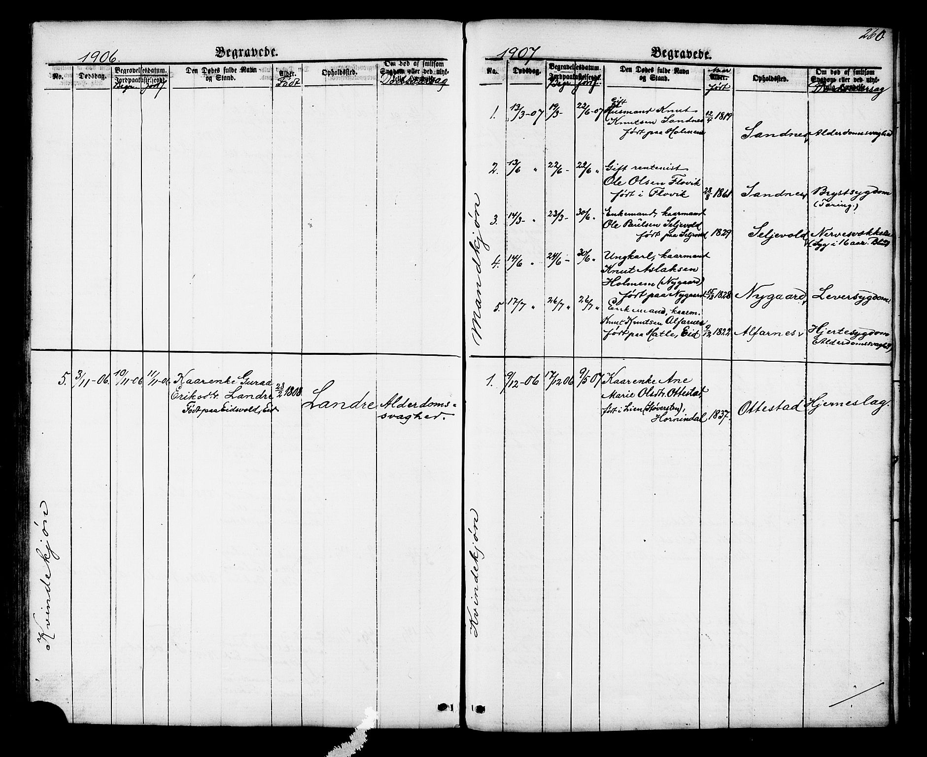 Ministerialprotokoller, klokkerbøker og fødselsregistre - Møre og Romsdal, AV/SAT-A-1454/548/L0614: Parish register (copy) no. 548C02, 1867-1917, p. 260