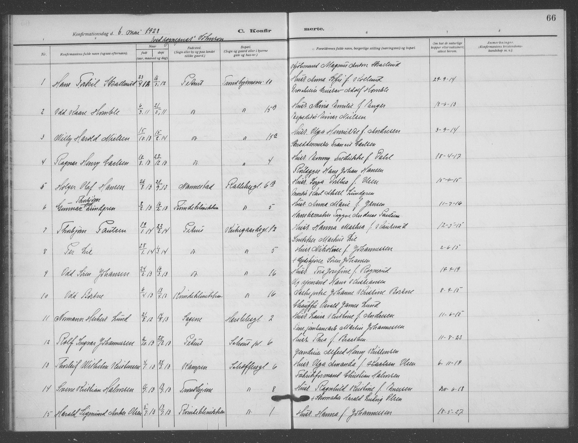 Matteus prestekontor Kirkebøker, SAO/A-10870/F/Fa/L0002: Parish register (official) no. 2, 1917-1938, p. 66