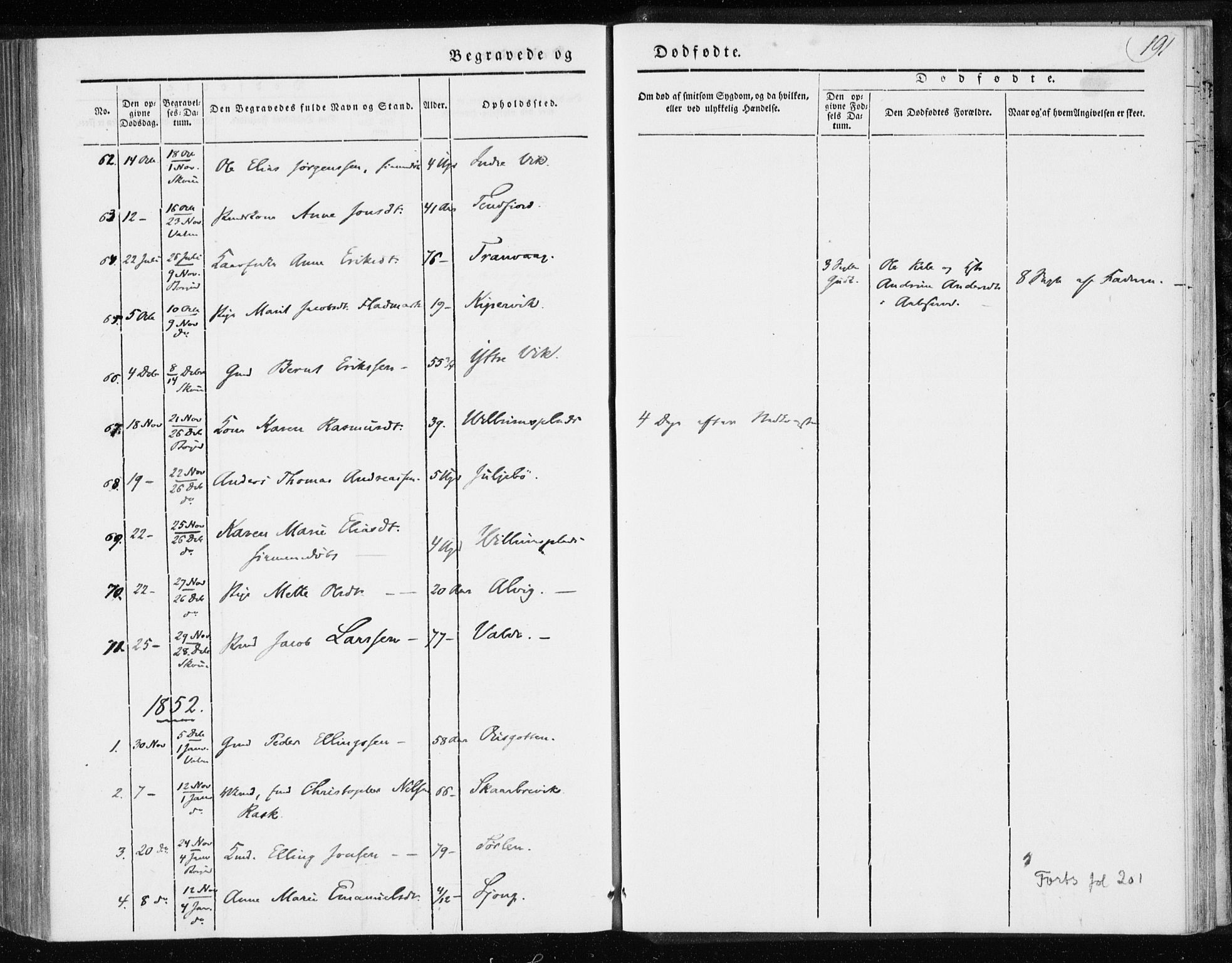 Ministerialprotokoller, klokkerbøker og fødselsregistre - Møre og Romsdal, AV/SAT-A-1454/528/L0415: Curate's parish register no. 528B03, 1843-1852, p. 191