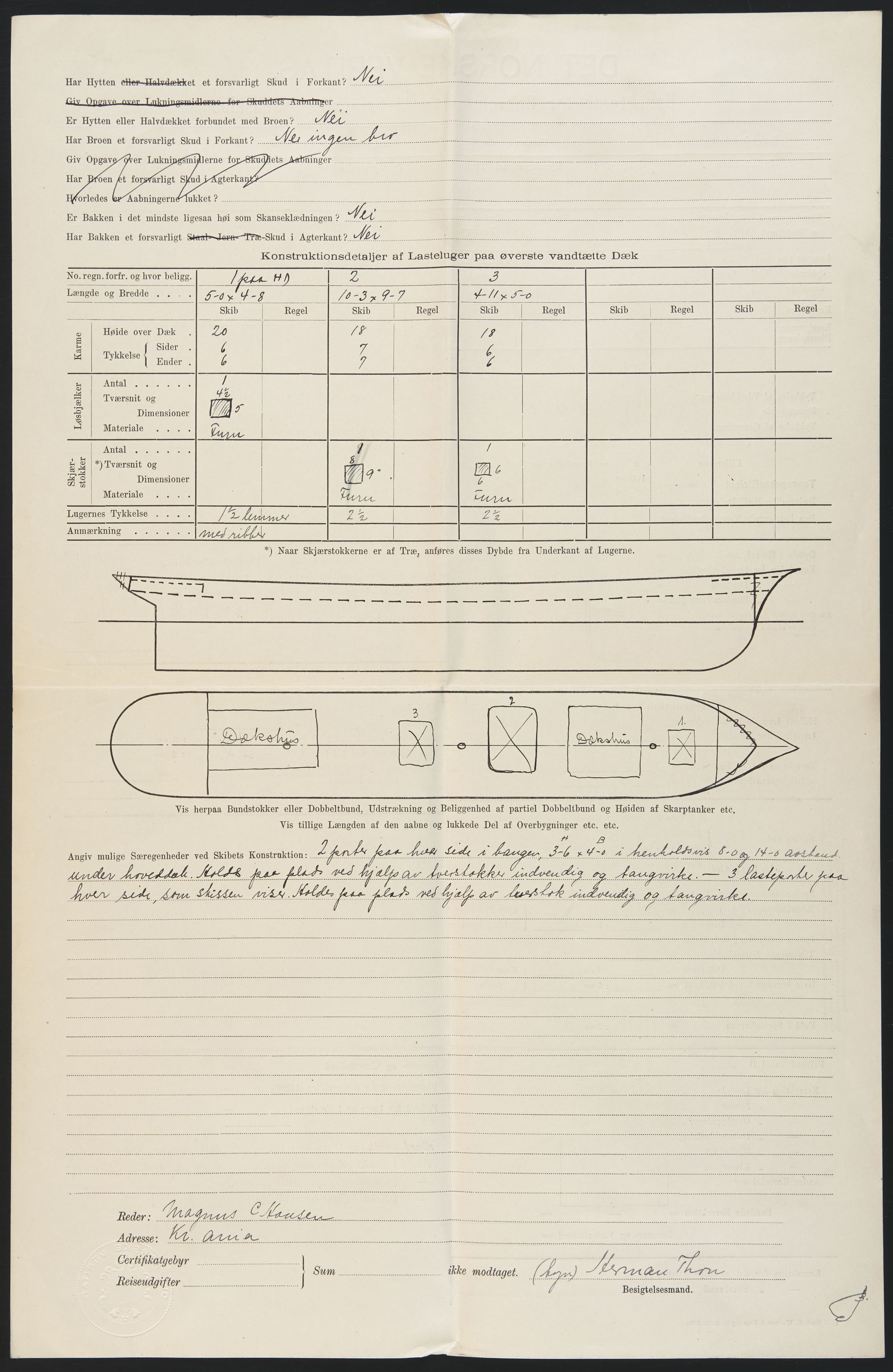 Sjøfartsdirektoratet med forløpere, skipsmapper slettede skip, AV/RA-S-4998/F/Fa/L0239: --, 1851-1931, p. 6