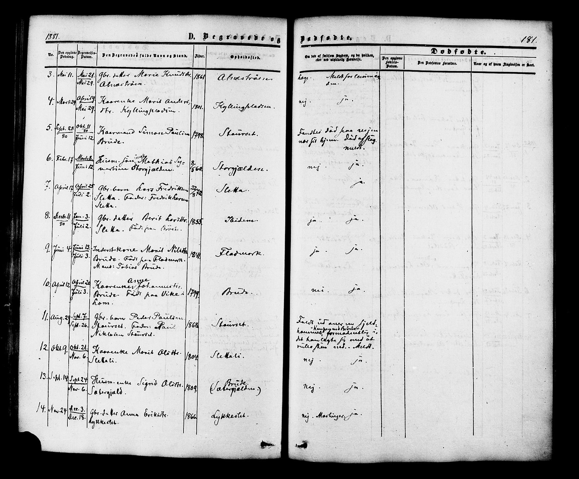 Ministerialprotokoller, klokkerbøker og fødselsregistre - Møre og Romsdal, SAT/A-1454/546/L0594: Parish register (official) no. 546A02, 1854-1882, p. 181