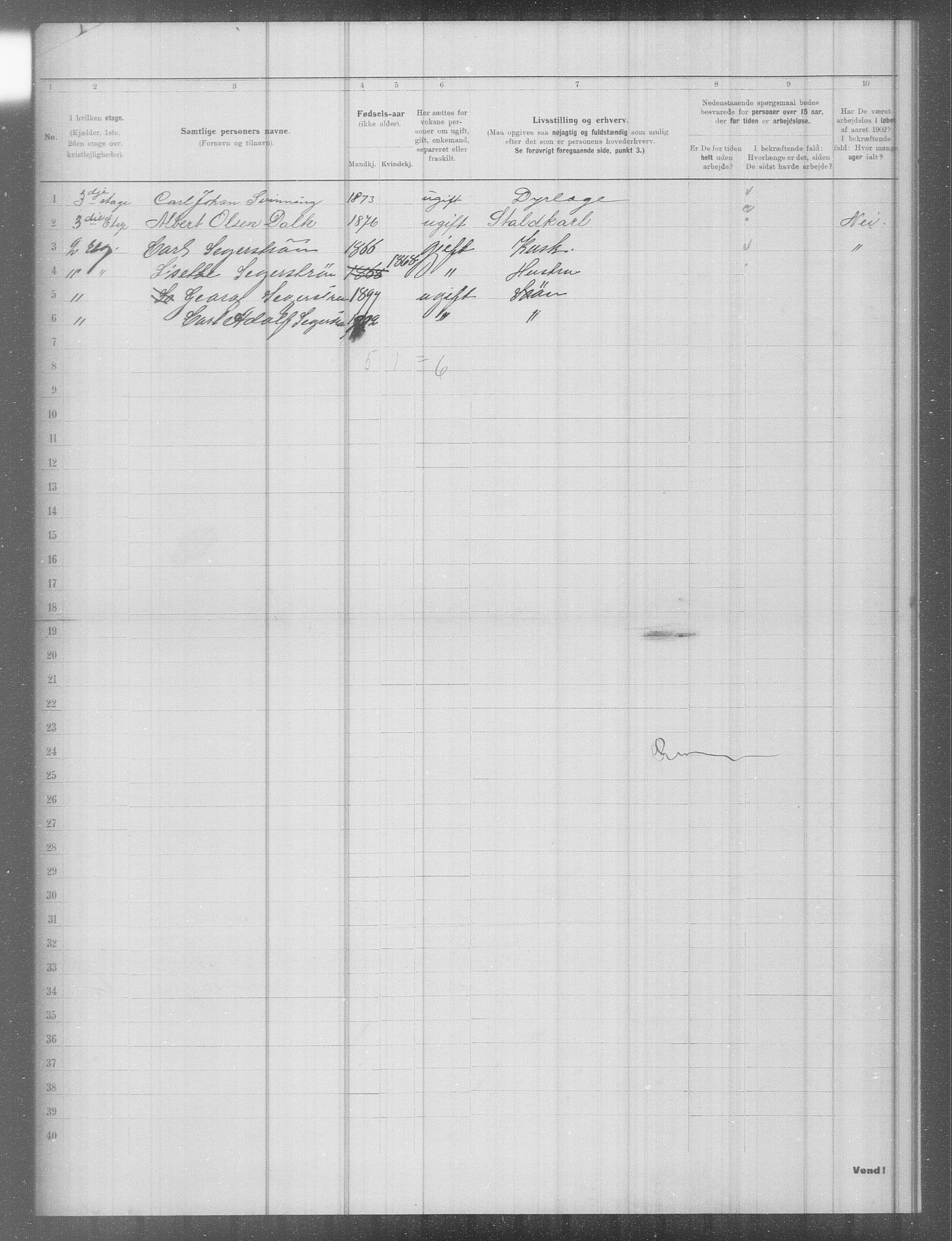 OBA, Municipal Census 1902 for Kristiania, 1902, p. 7752