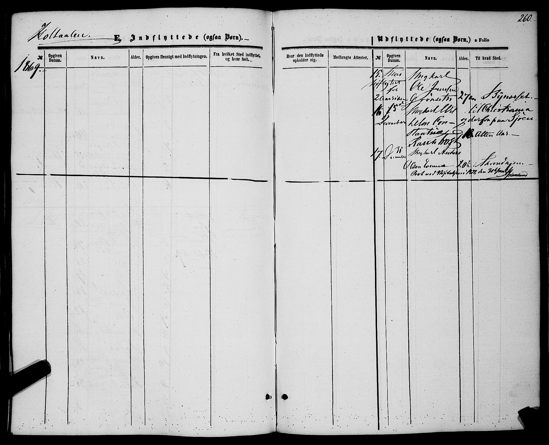 Ministerialprotokoller, klokkerbøker og fødselsregistre - Sør-Trøndelag, SAT/A-1456/685/L0966: Parish register (official) no. 685A07 /1, 1860-1869, p. 260