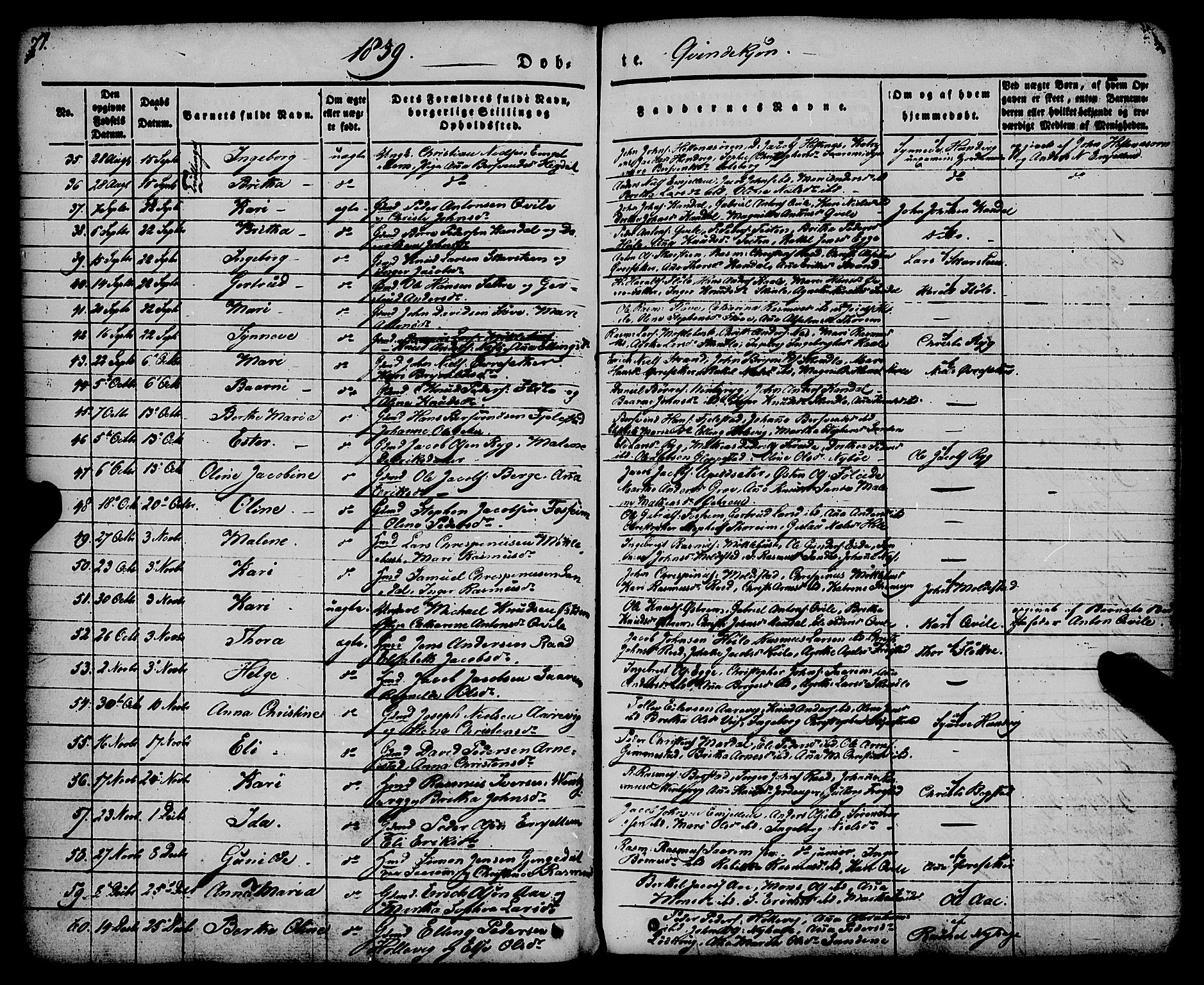 Gloppen sokneprestembete, SAB/A-80101/H/Haa/Haaa/L0008: Parish register (official) no. A 8, 1837-1855, p. 71