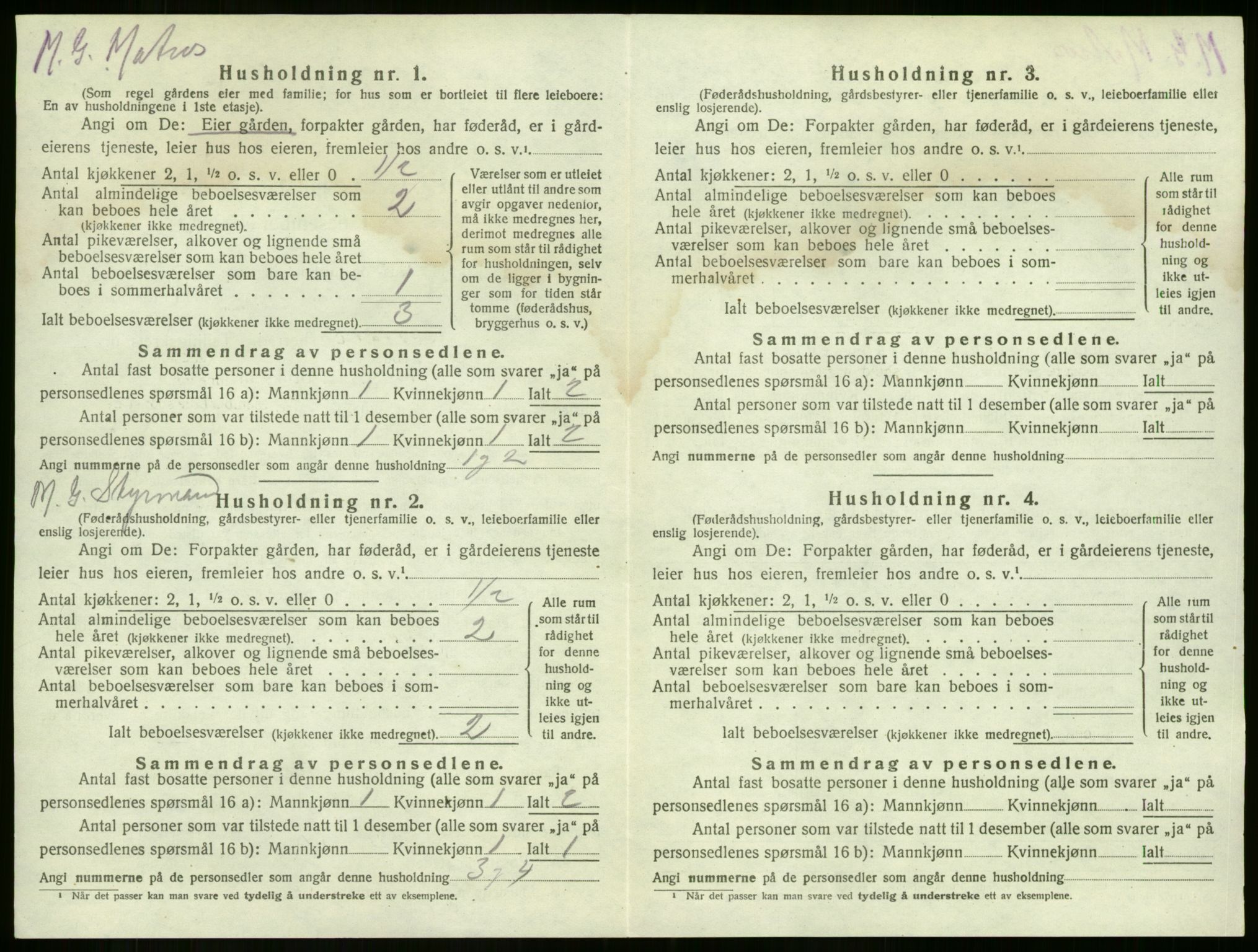 SAKO, 1920 census for Sem, 1920, p. 2541