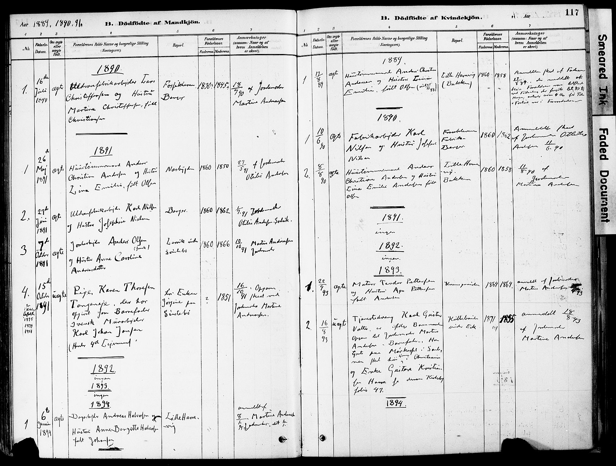 Strømm kirkebøker, AV/SAKO-A-322/F/Fa/L0004: Parish register (official) no. I 4, 1878-1899, p. 117