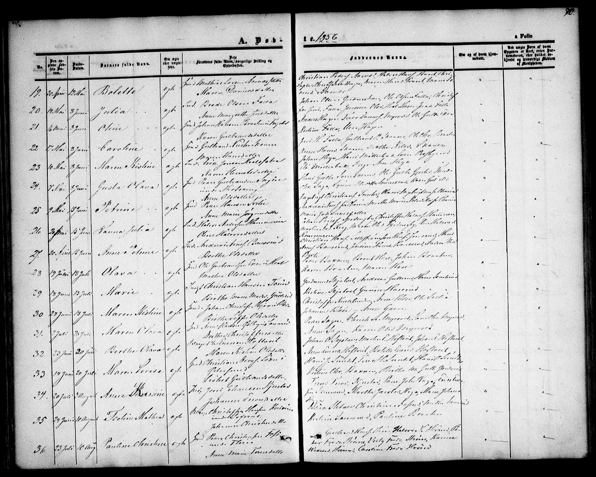 Fet prestekontor Kirkebøker, SAO/A-10370a/F/Fa/L0010: Parish register (official) no. I 10, 1847-1859, p. 70