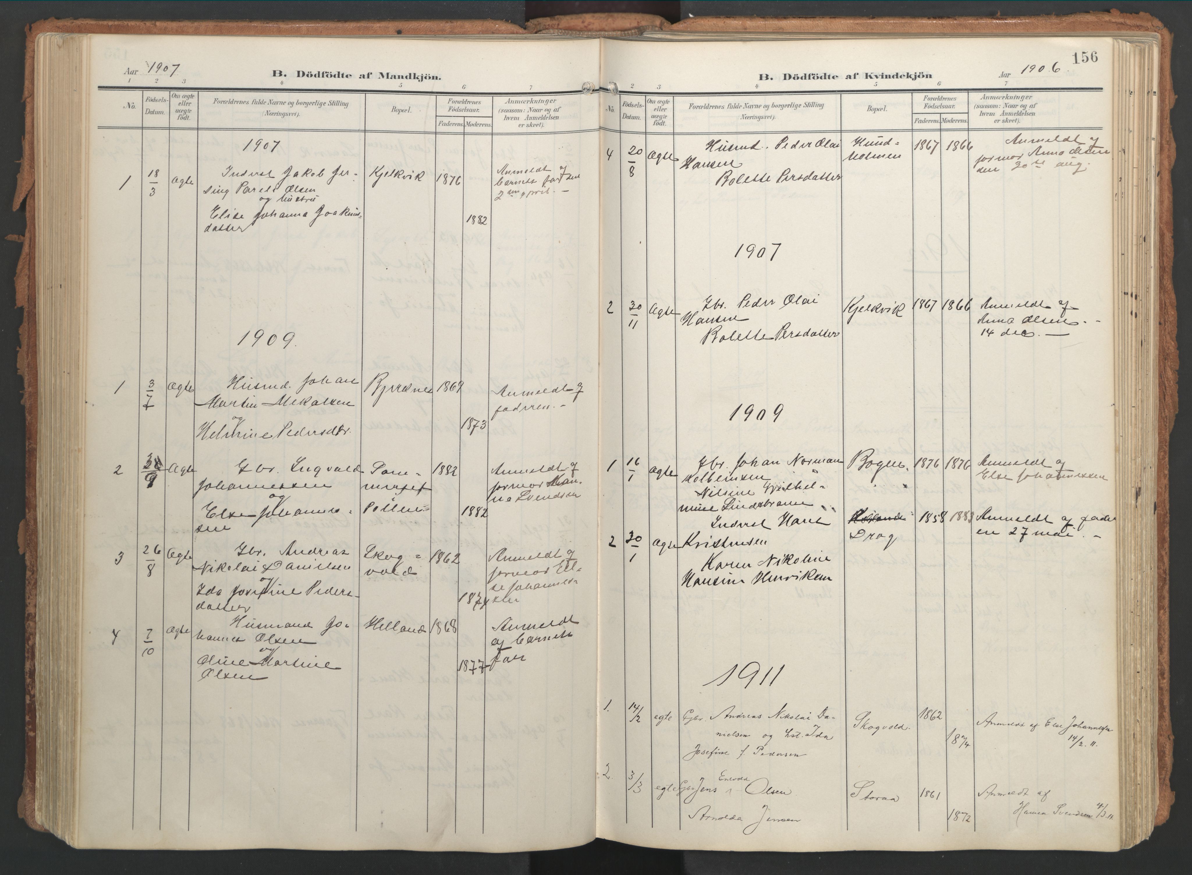 Ministerialprotokoller, klokkerbøker og fødselsregistre - Nordland, AV/SAT-A-1459/861/L0871: Parish register (official) no. 861A06, 1903-1916, p. 156