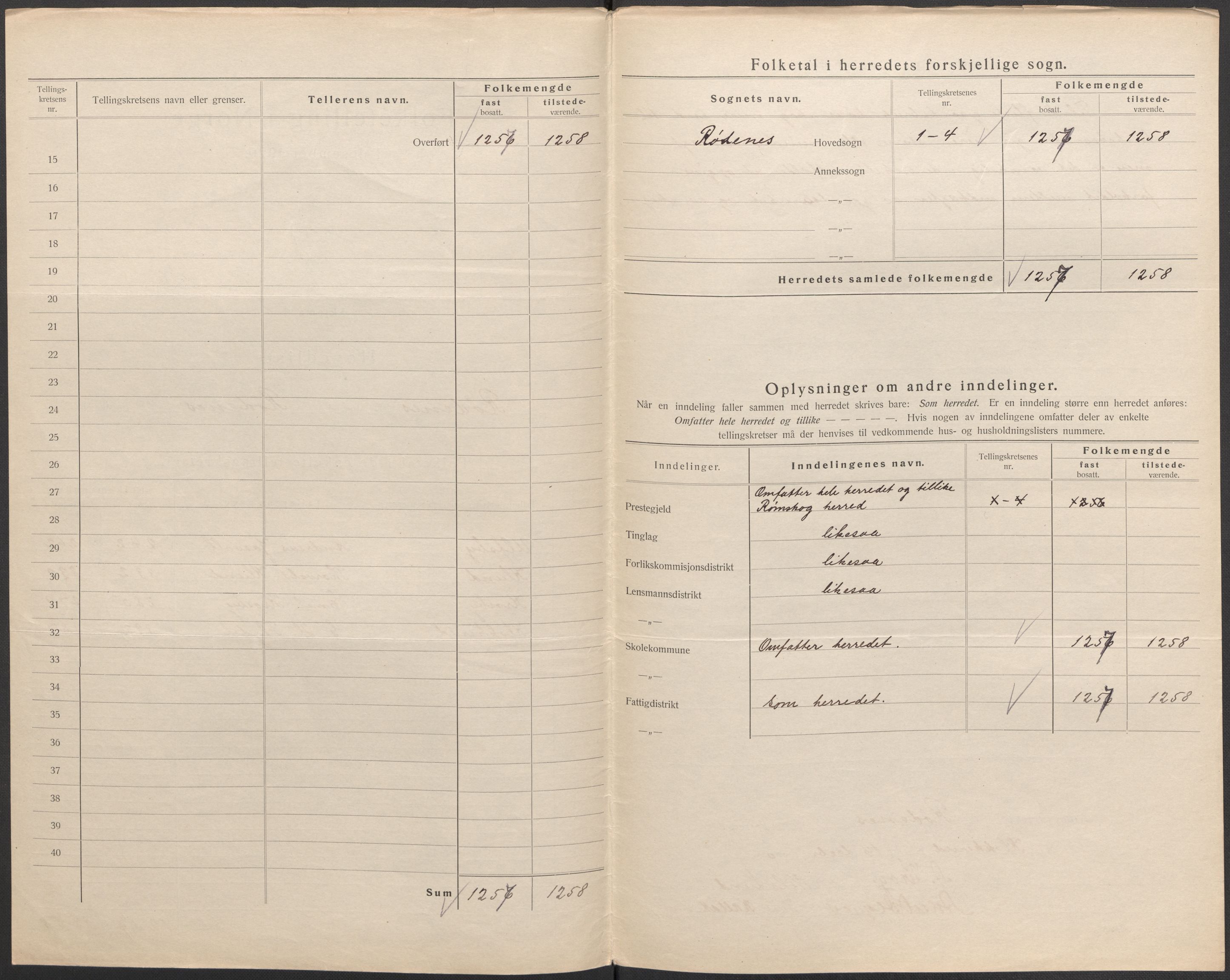 SAO, 1920 census for Rødenes, 1920, p. 7