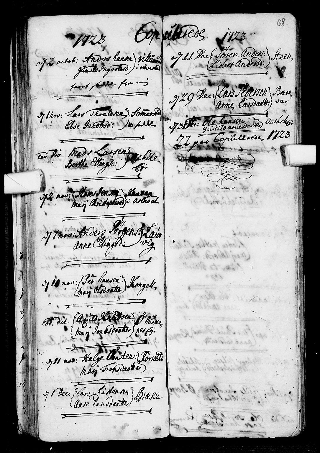 Stokke kirkebøker, AV/SAKO-A-320/F/Fa/L0001: Parish register (official) no. I 1, 1717-1733, p. 68