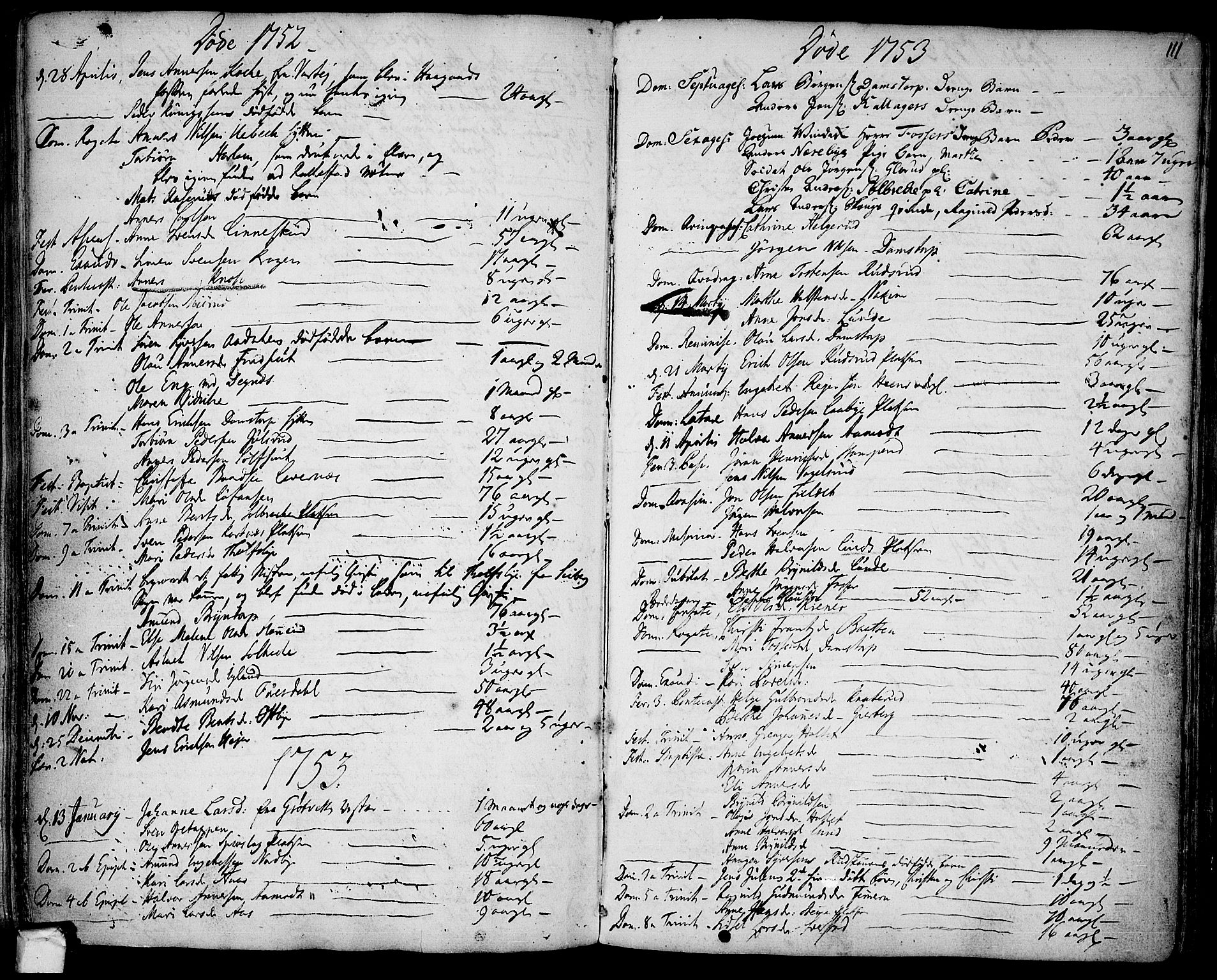 Rakkestad prestekontor Kirkebøker, AV/SAO-A-2008/F/Fa/L0003: Parish register (official) no. I 3, 1752-1777, p. 111