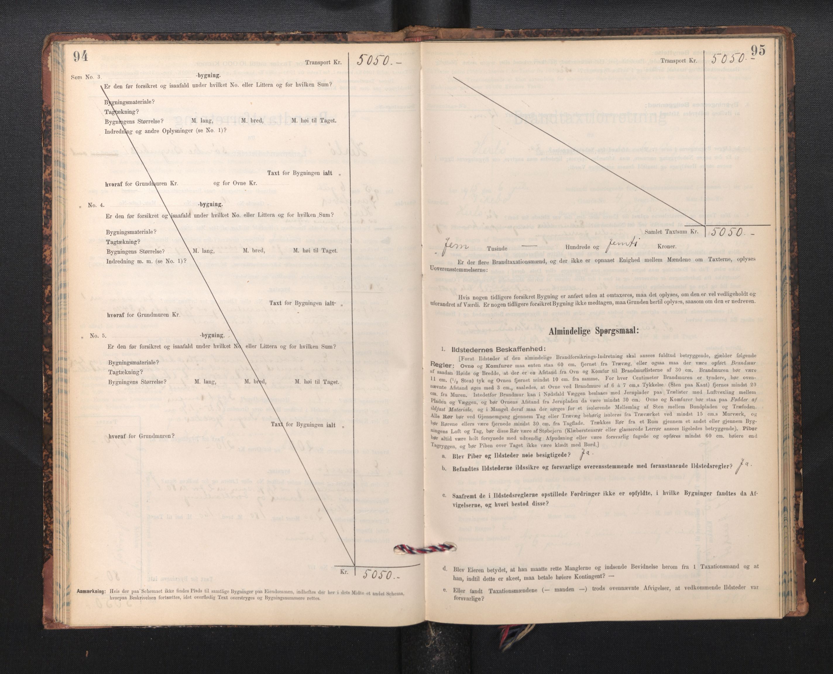 Lensmannen i Herdla, AV/SAB-A-32901/0012/L0003:  Branntakstprotokoll skjematakst, 1897-1916, p. 94-95